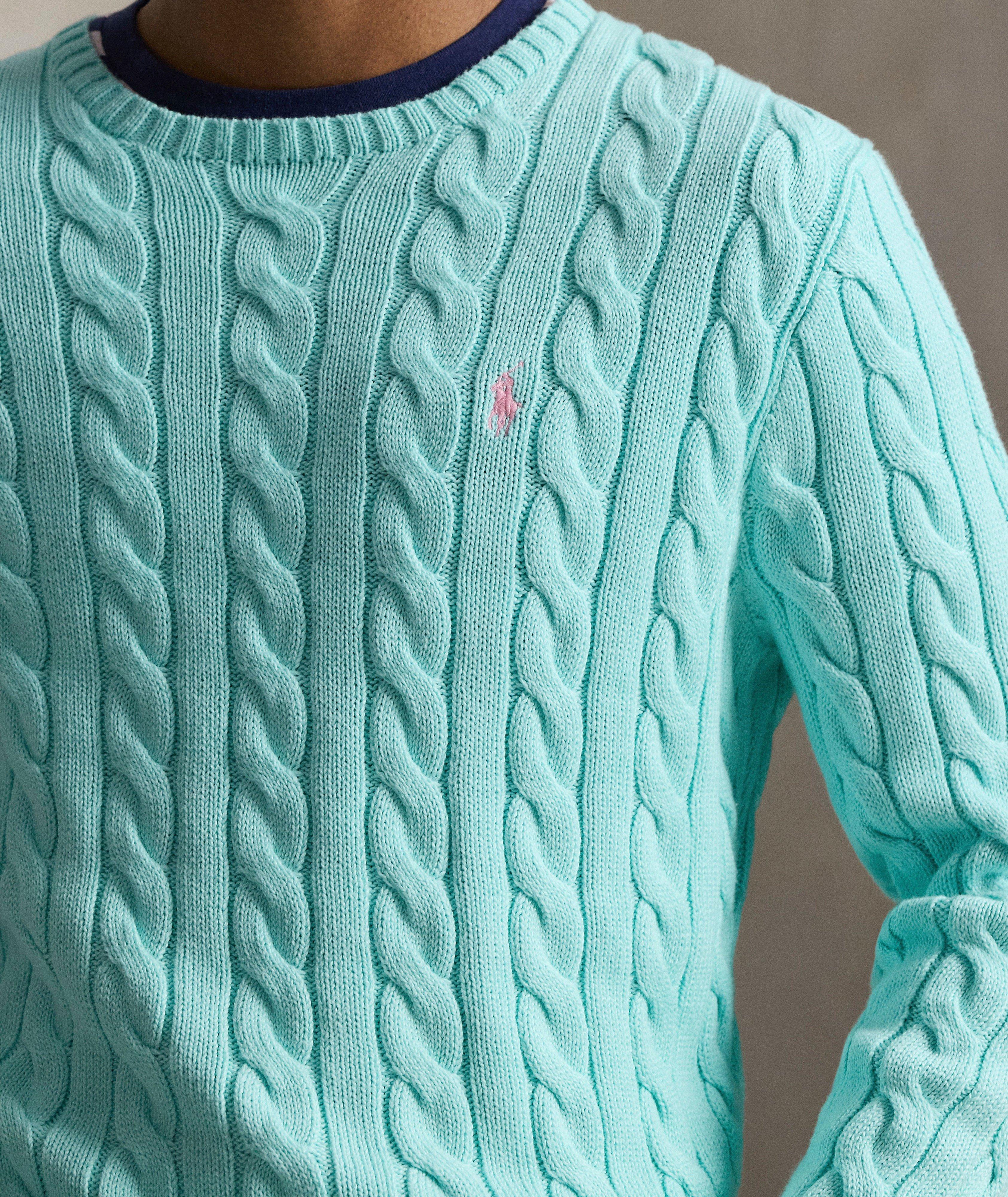 Cable Knit Cotton Sweater image 3