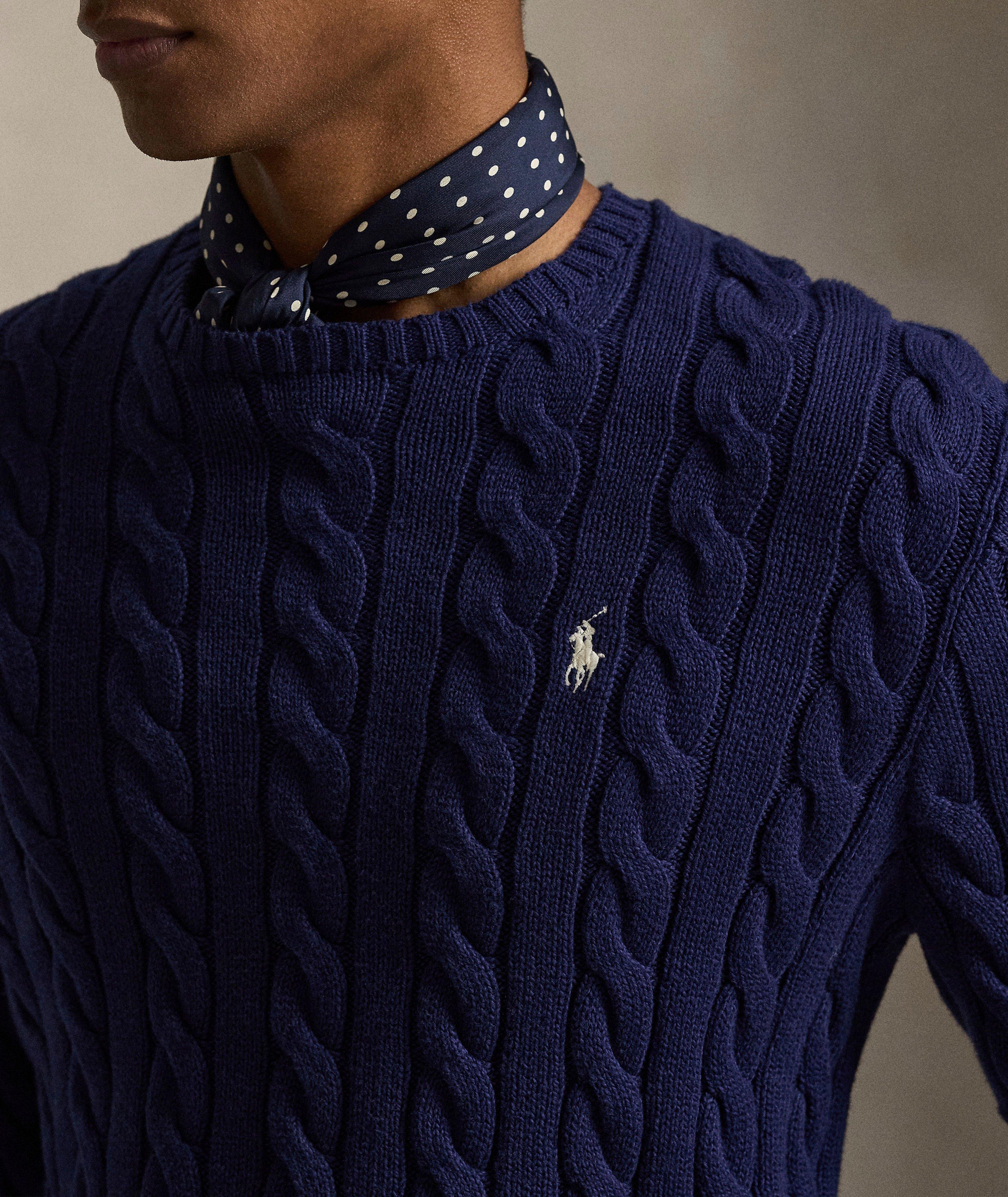 Cable Knit Cotton Sweater image 3