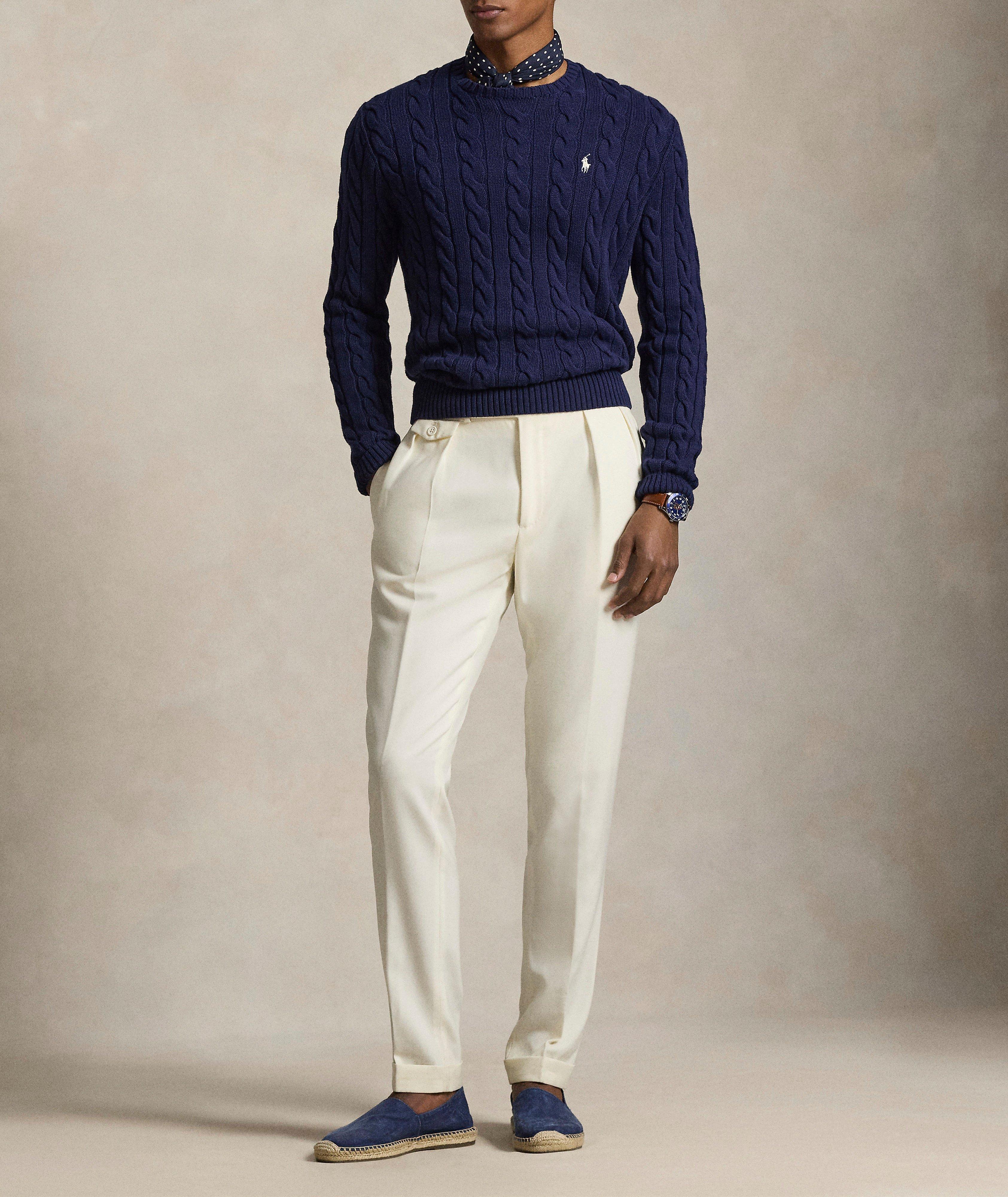 Cable Knit Cotton Sweater image 4