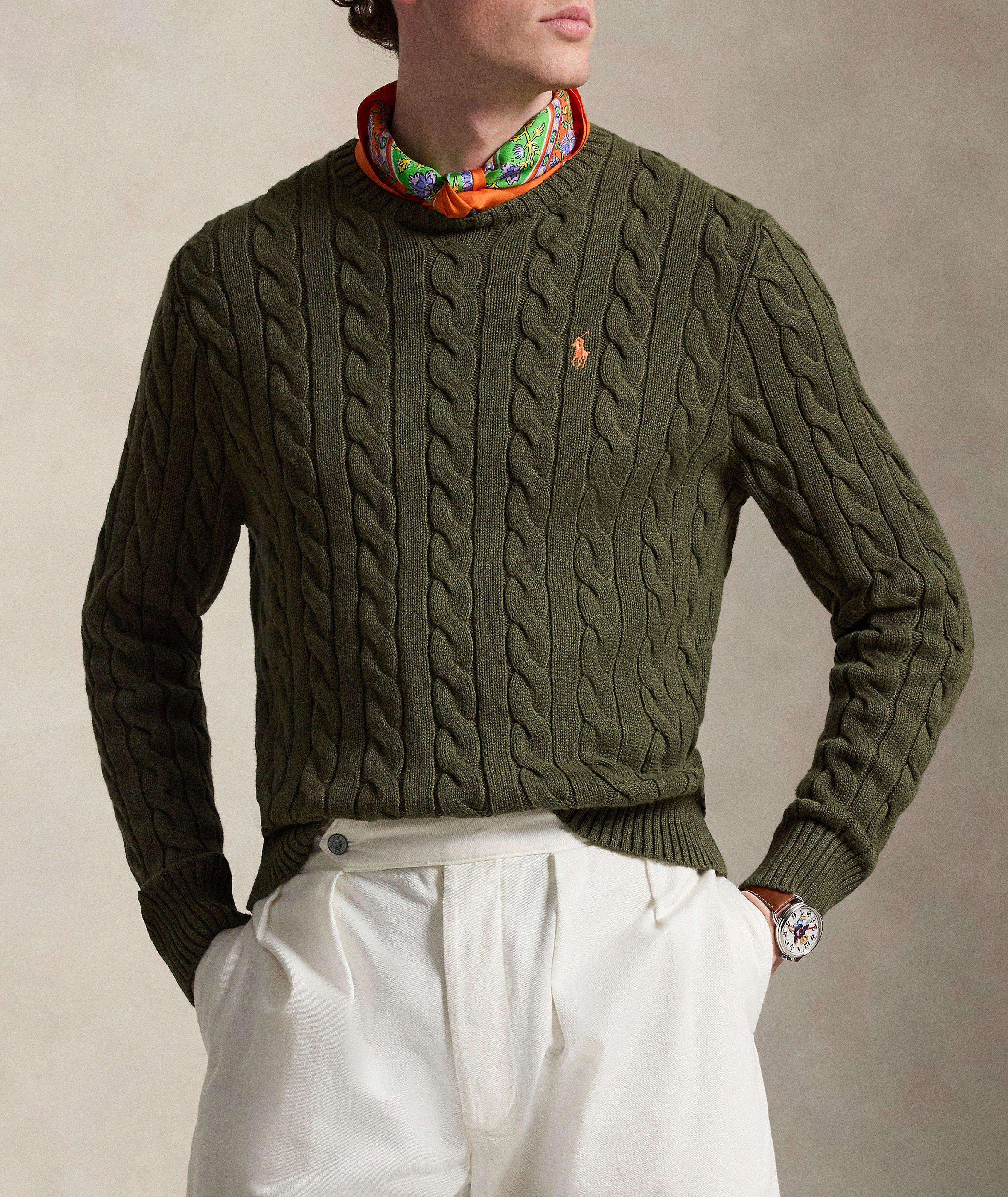 Cable Knit Cotton Sweater image 1