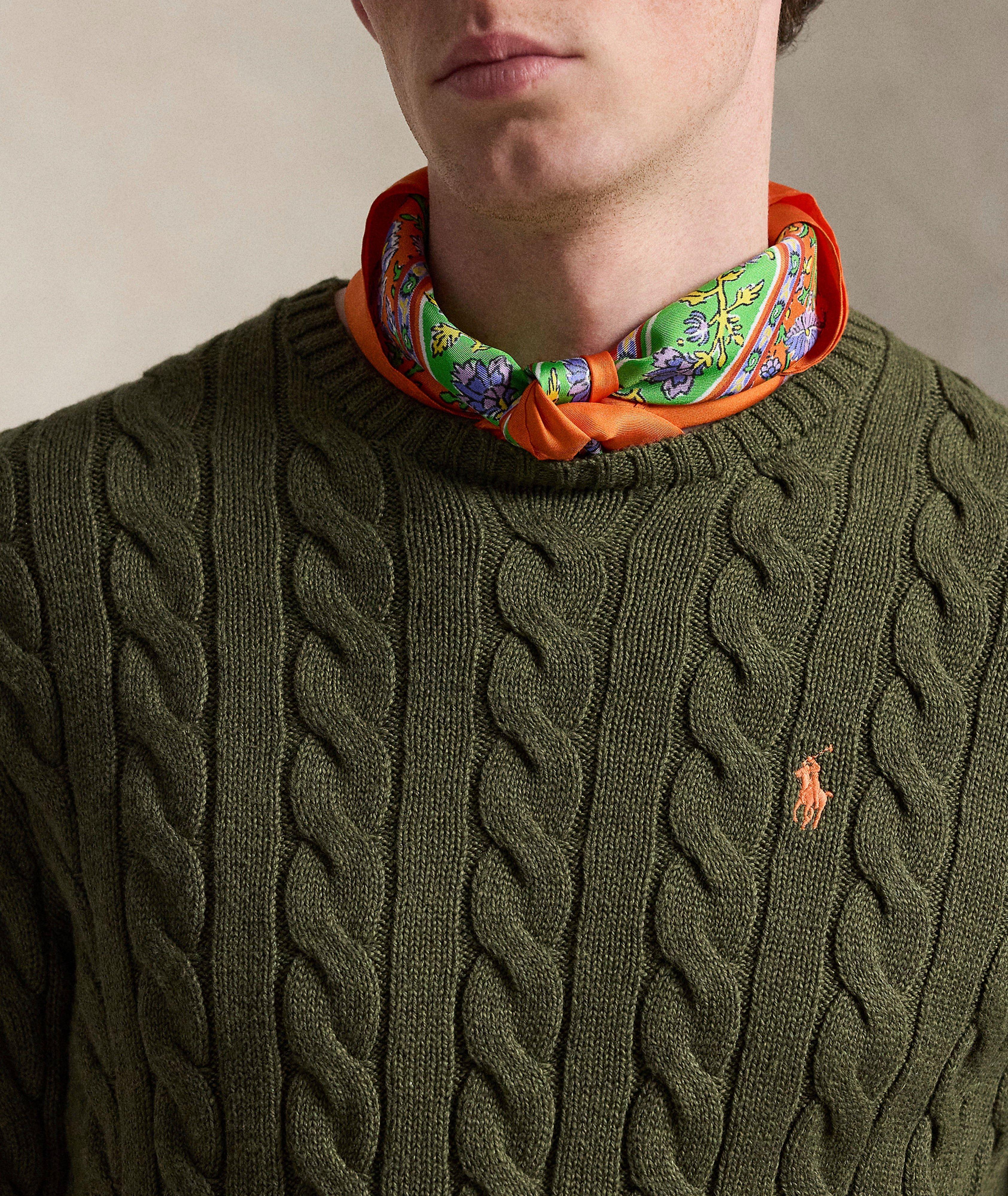 Cable Knit Cotton Sweater image 3