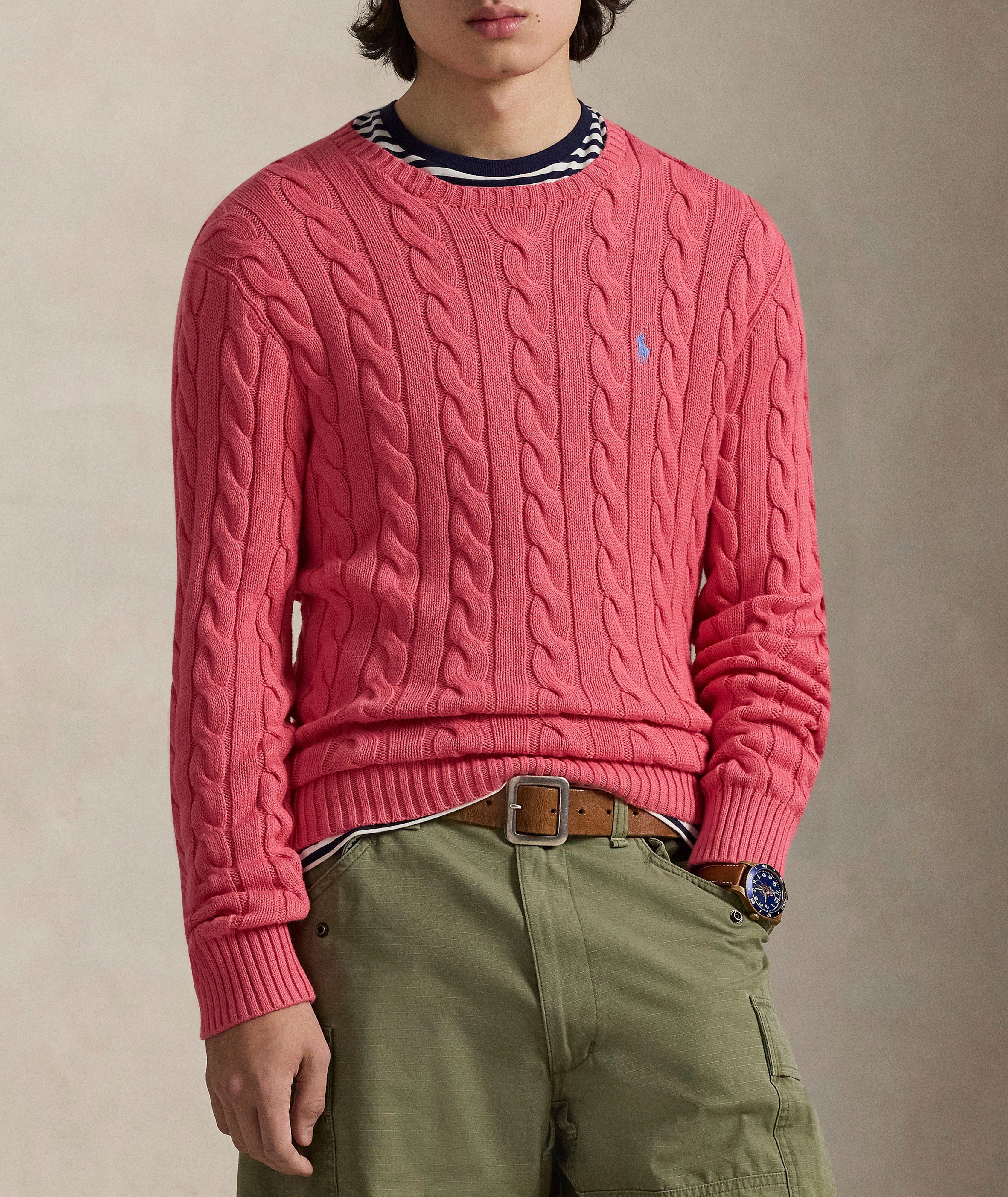 Cable Knit Cotton Sweater image 1