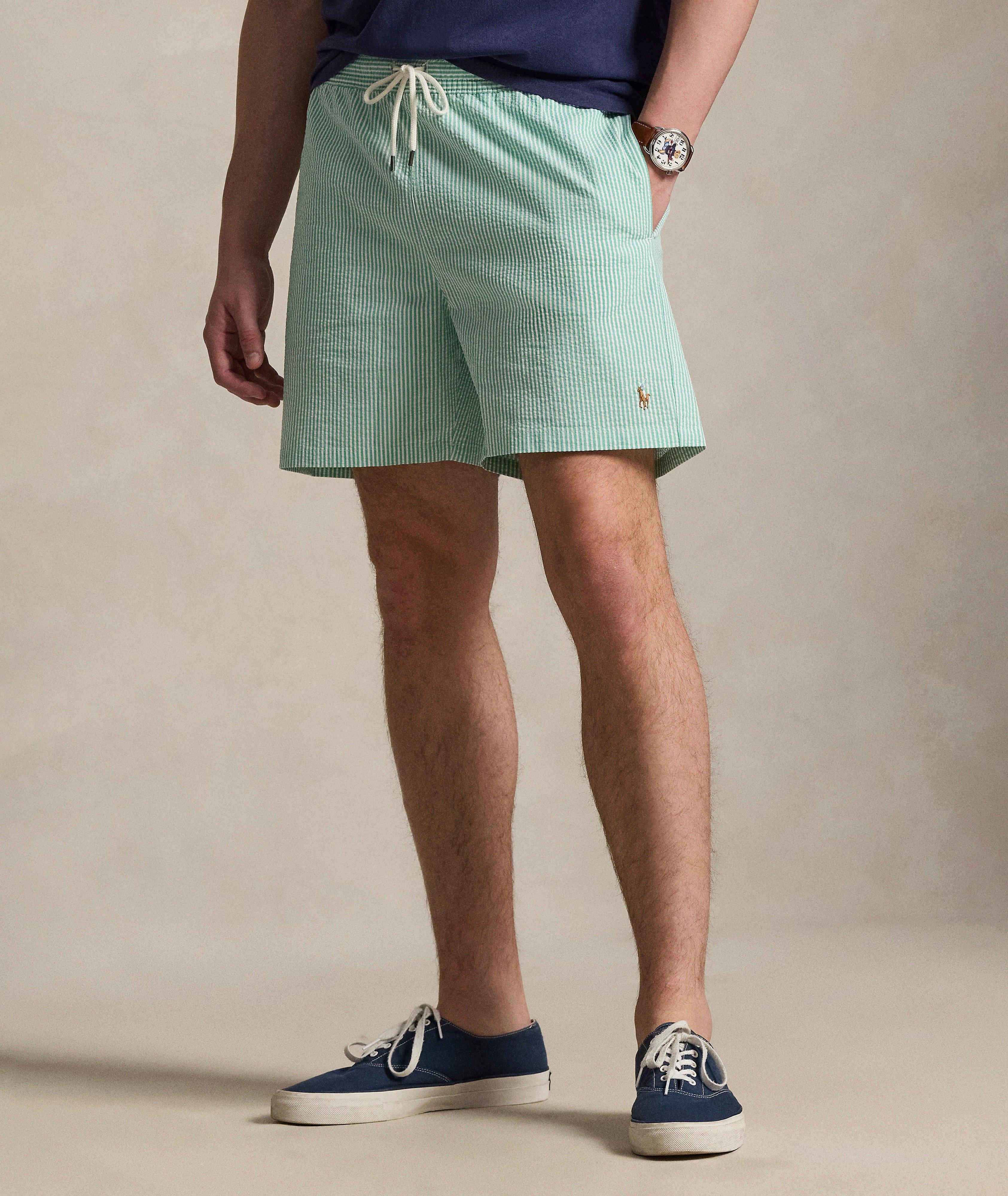 Traveler Striped Seersucker Swim Shorts  image 1