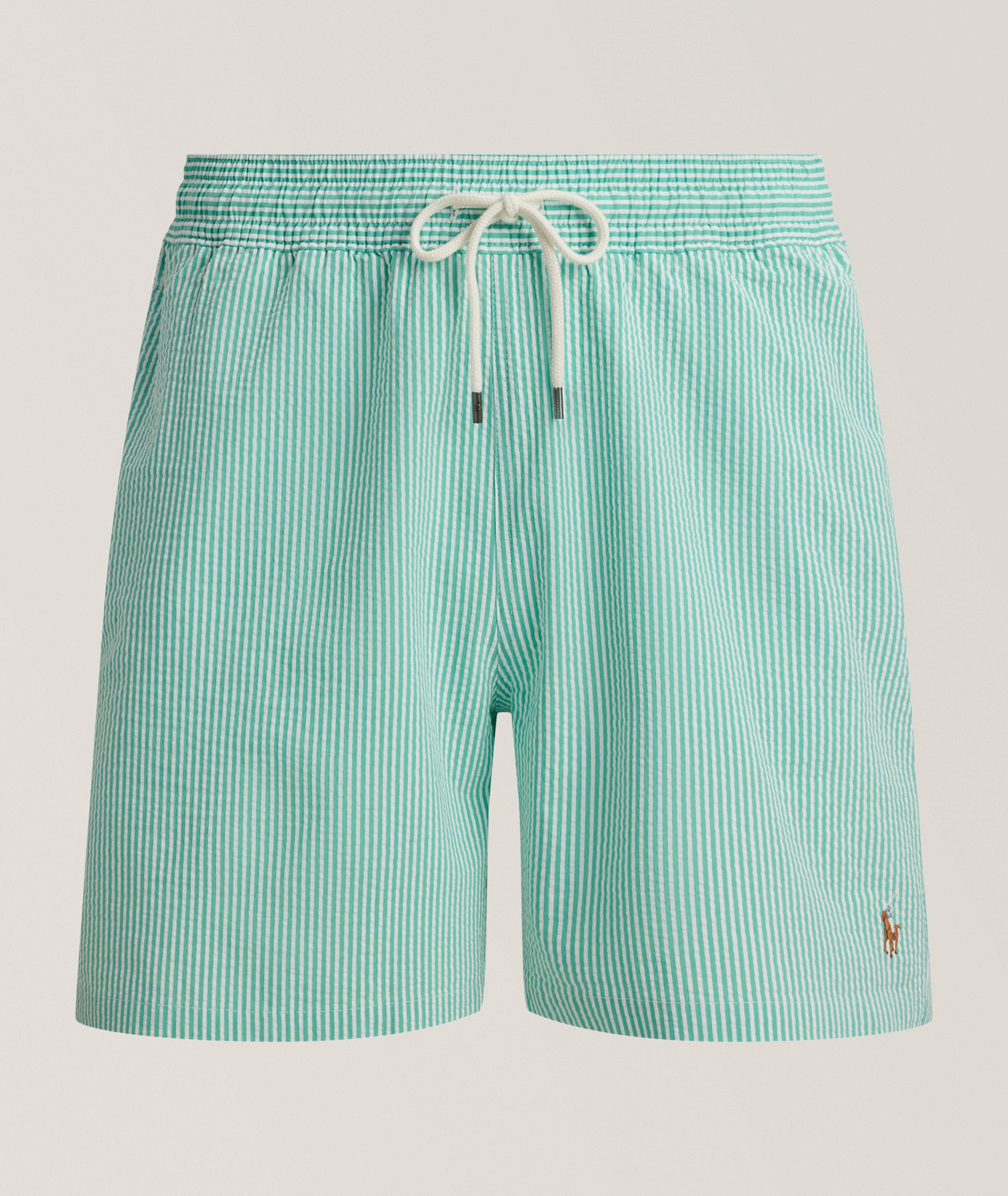 Traveler Striped Seersucker Swim Shorts  image 0