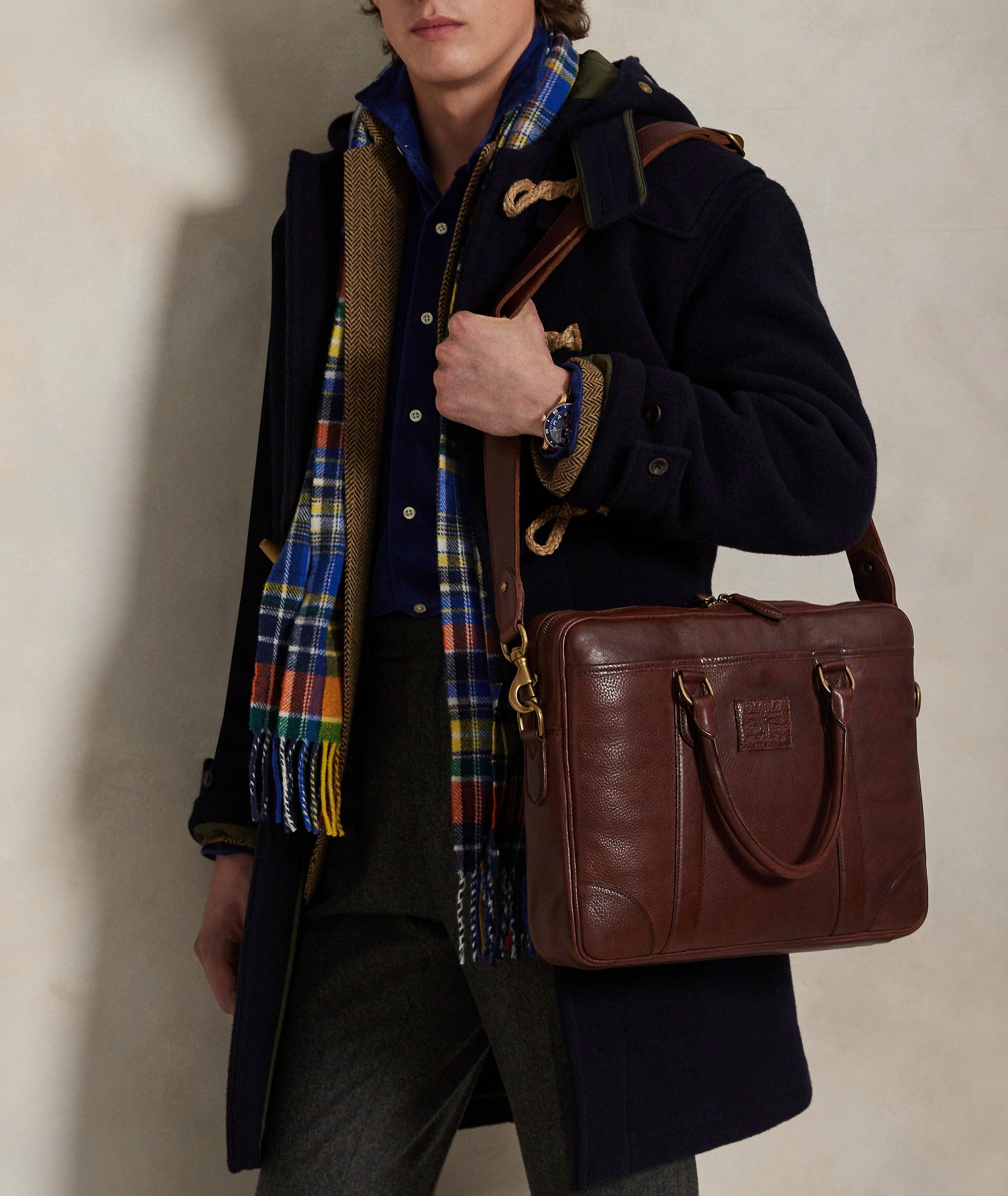 Heritage Leather Messenger Bag image 5