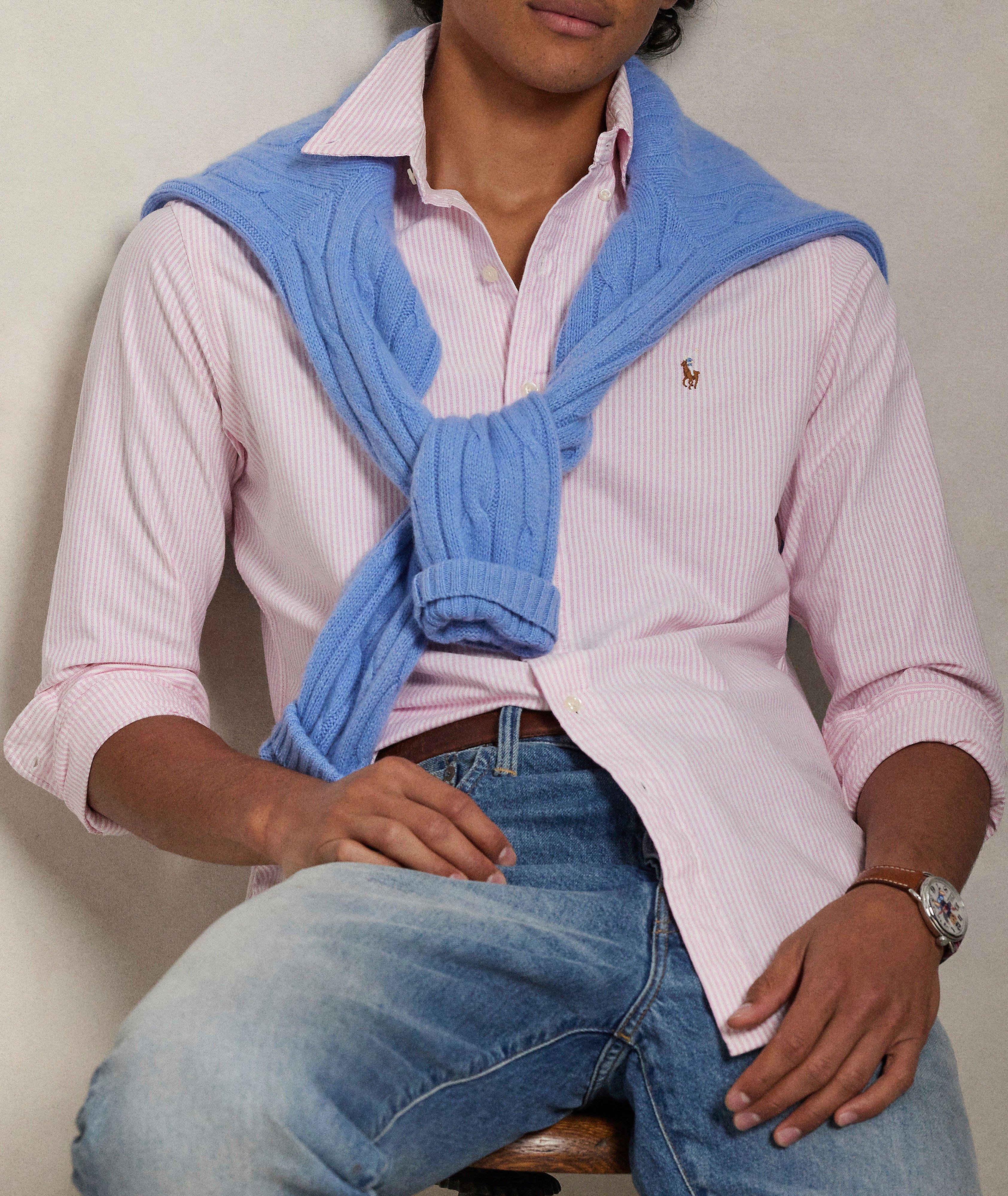 Classic-Fit Striped Oxford Shirt image 4