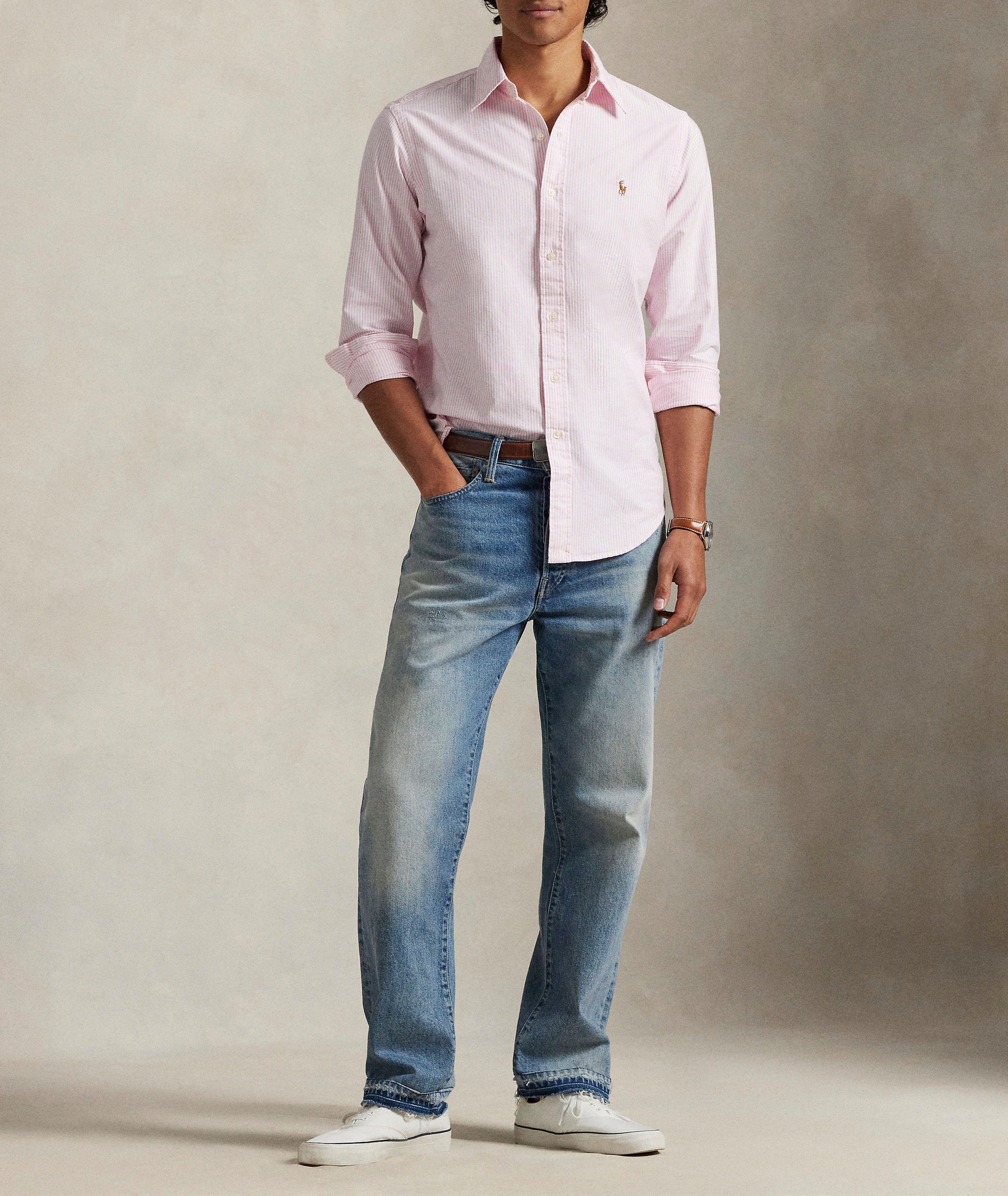 Classic-Fit Striped Oxford Shirt image 5