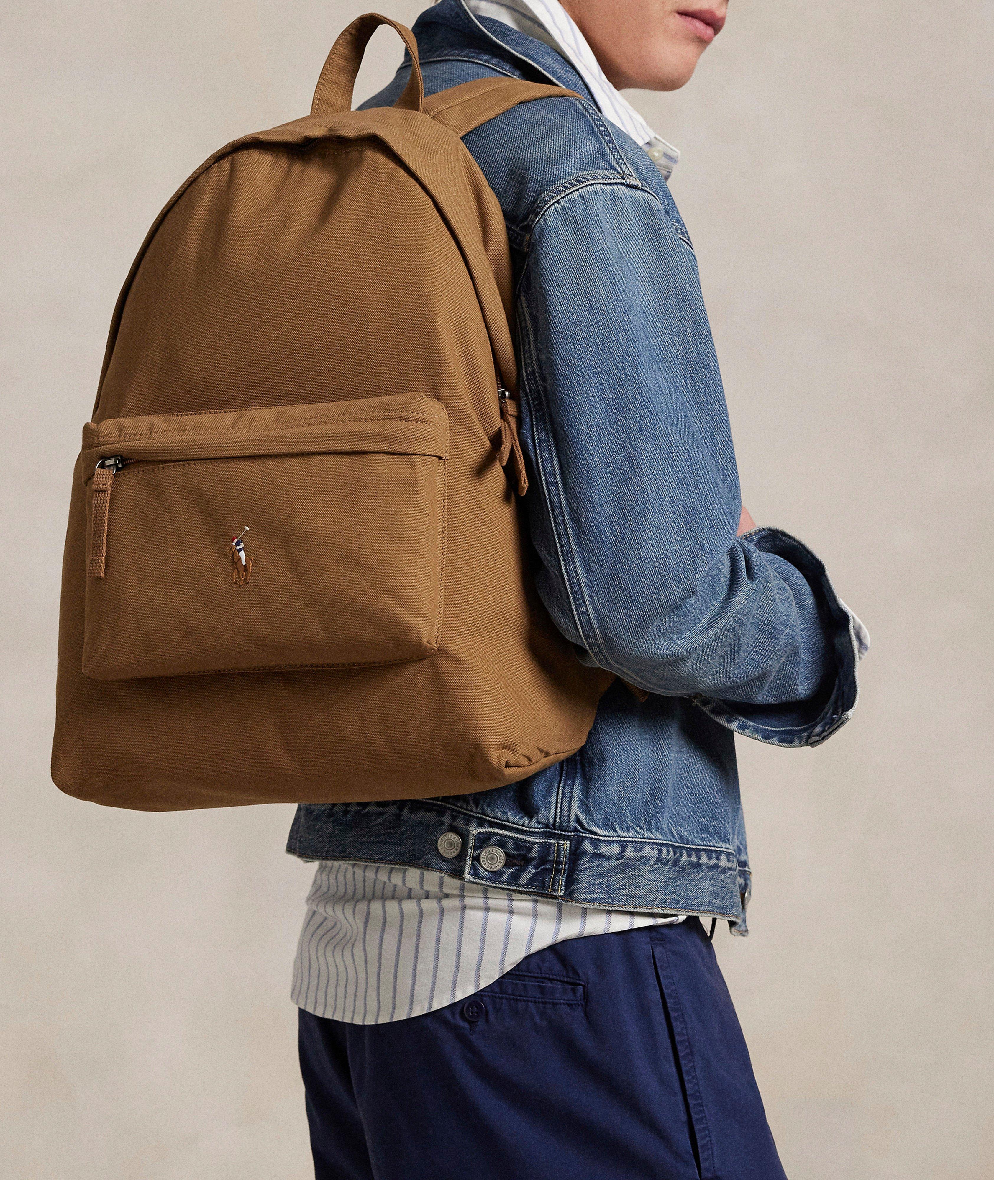 Embroidered Logo Canvas Backpack  image 5