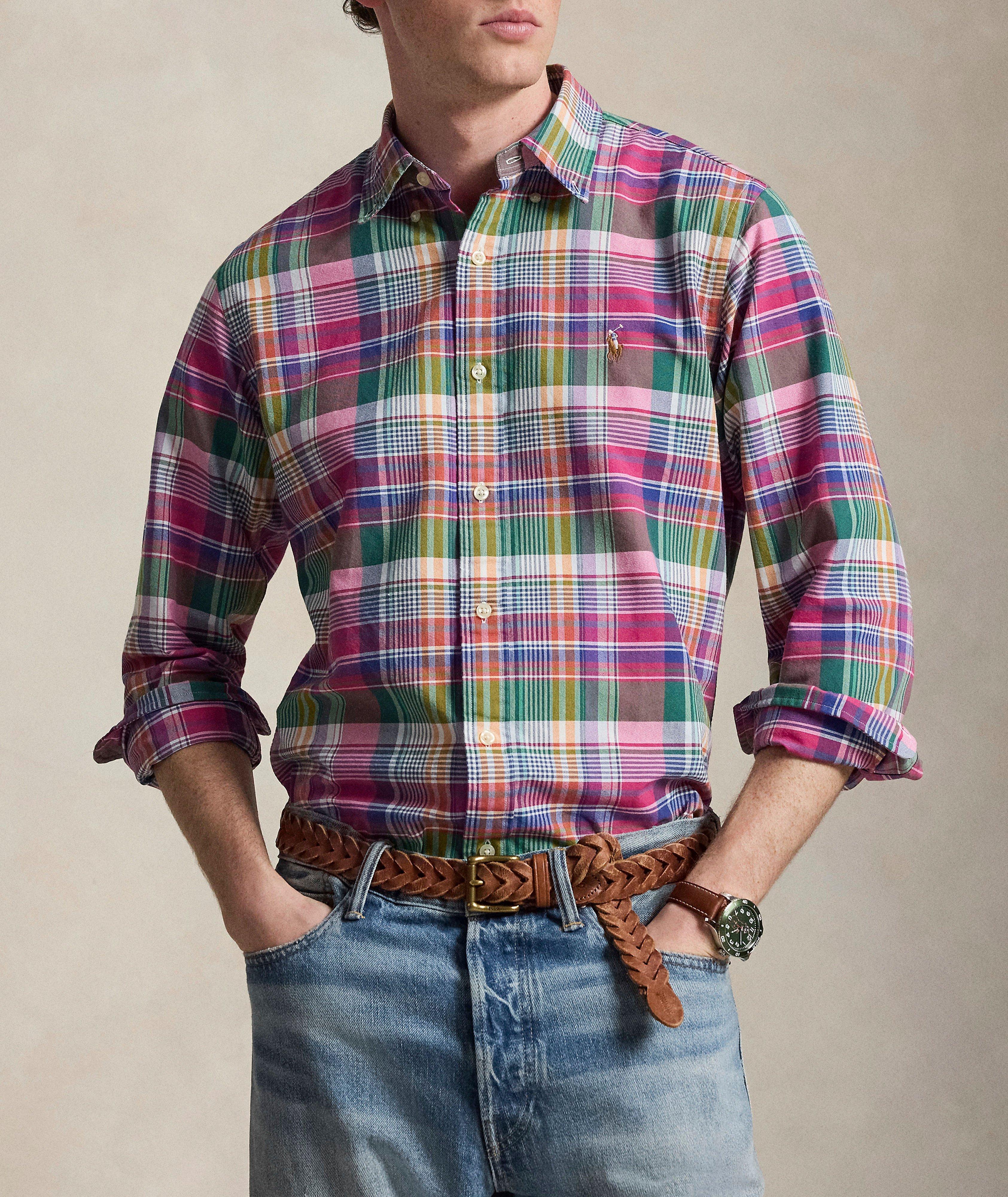 Plaid Pony Cotton Oxford Shirt image 1