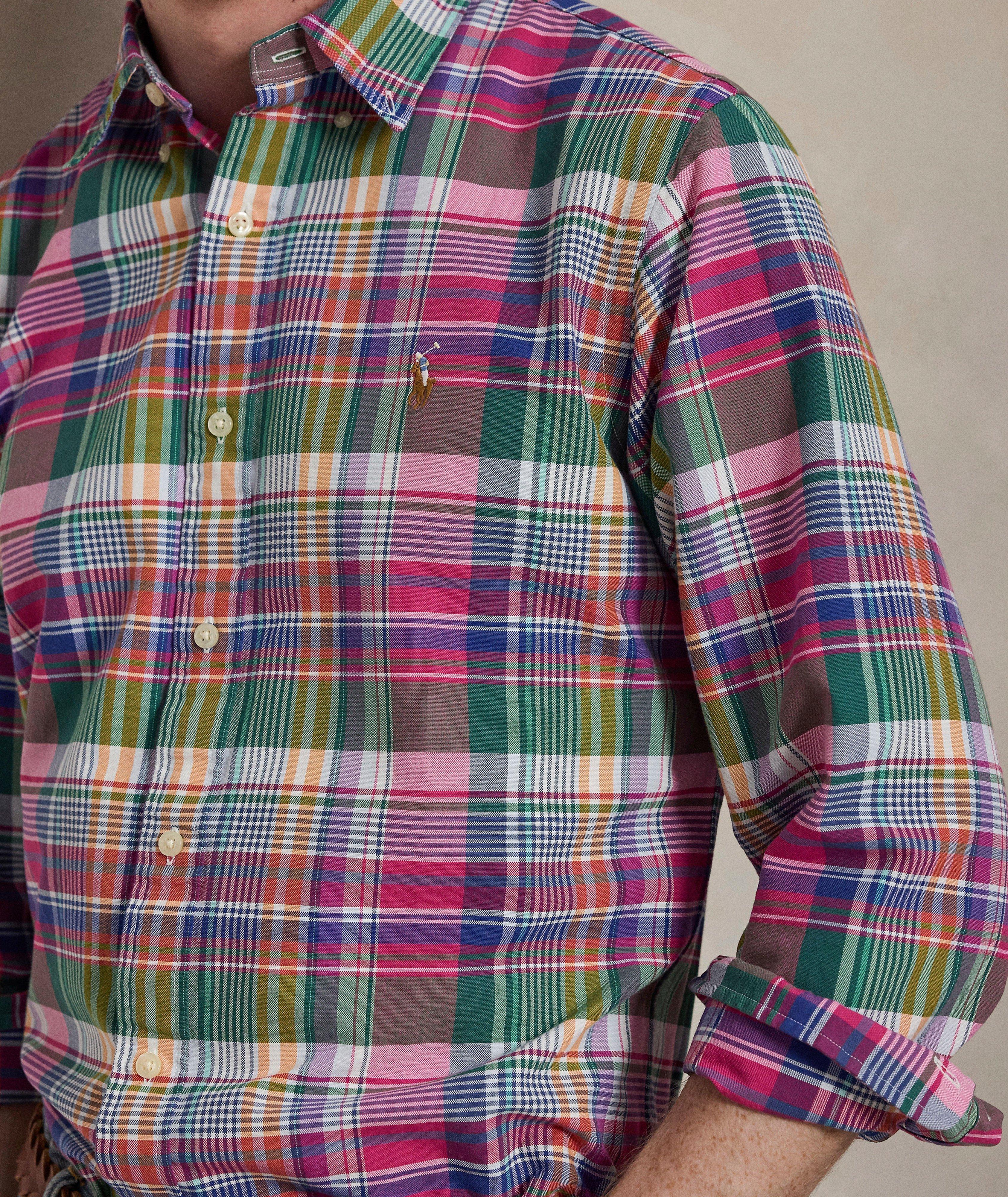 Plaid Pony Cotton Oxford Shirt image 3