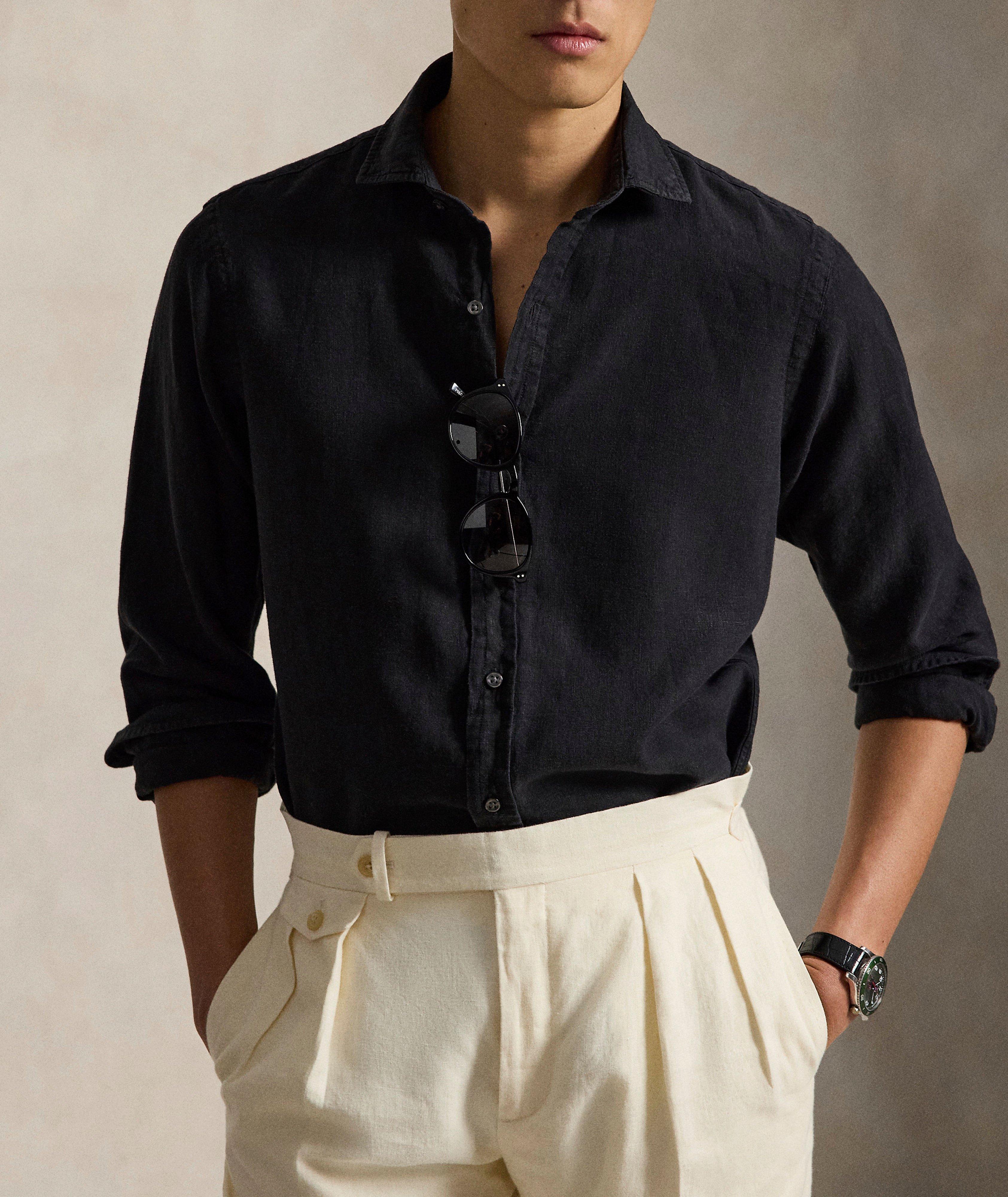 Garment-Dyed Linen Shirt image 1