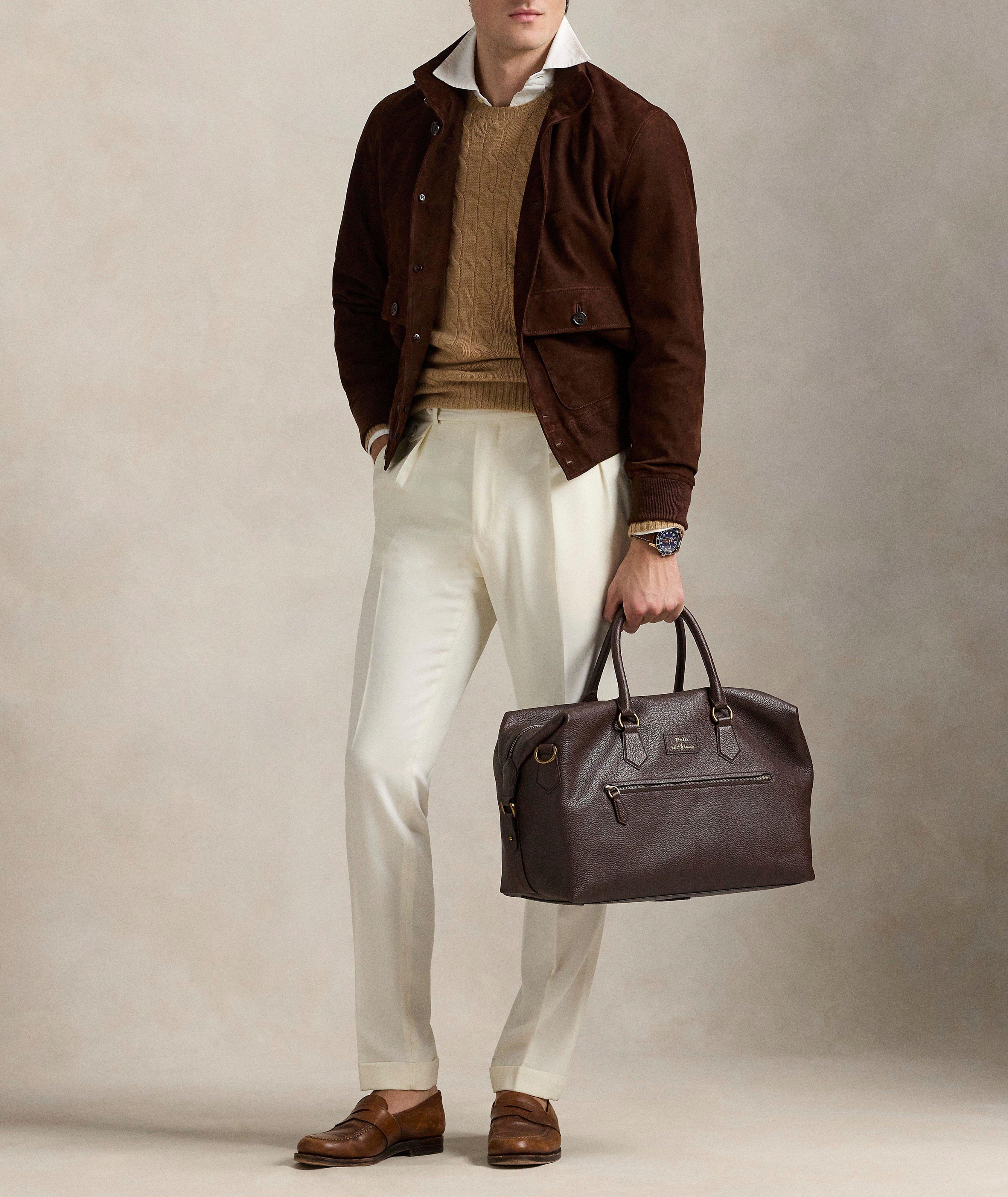 Pebbled Leather Duffel  image 5