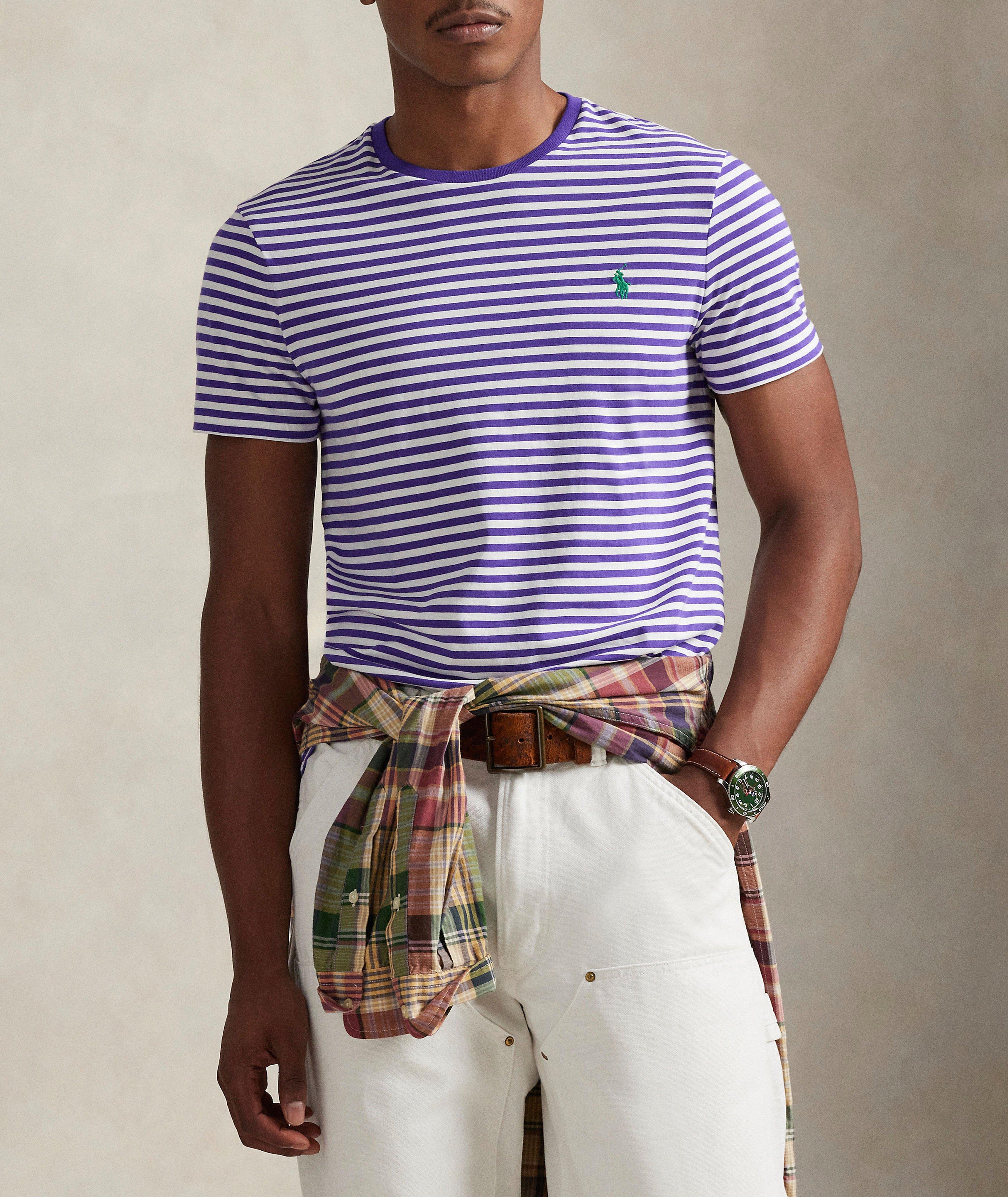 Classic-Fit Striped Jersey T-Shirt image 1