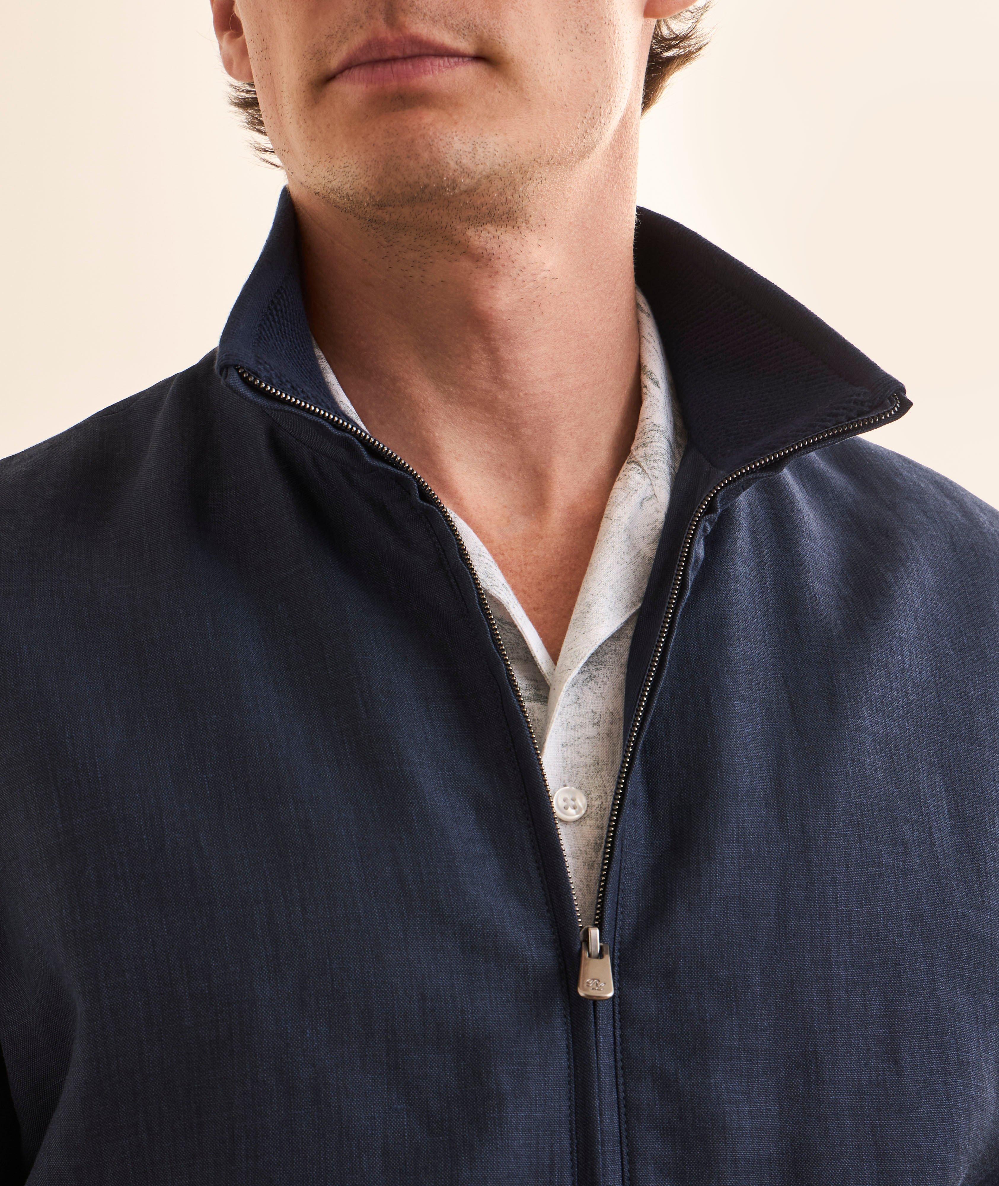 Felton Linen-Blend Bomber image 3