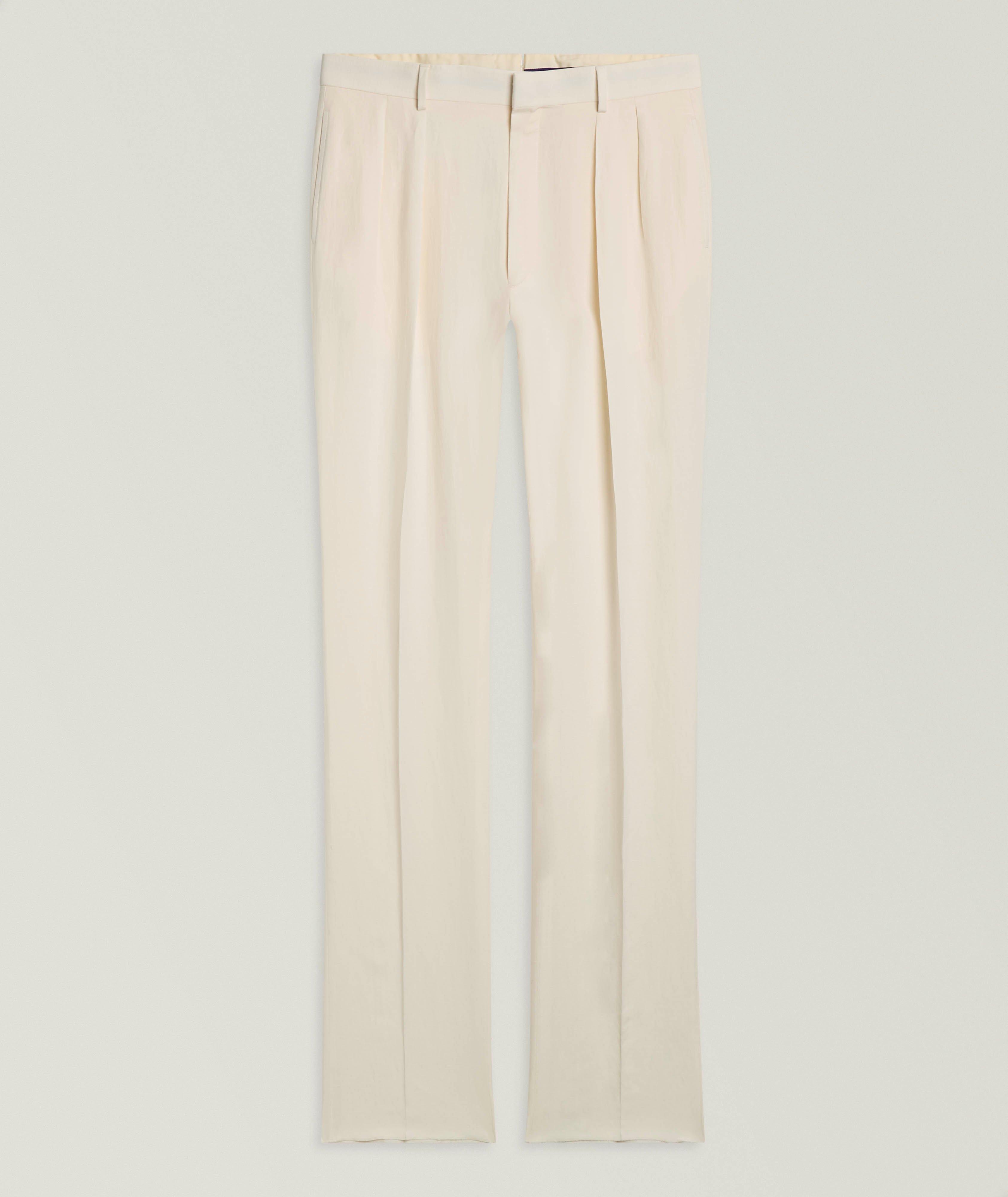 Ralph Lauren Purple Label Glenn Silk-Linen Pants