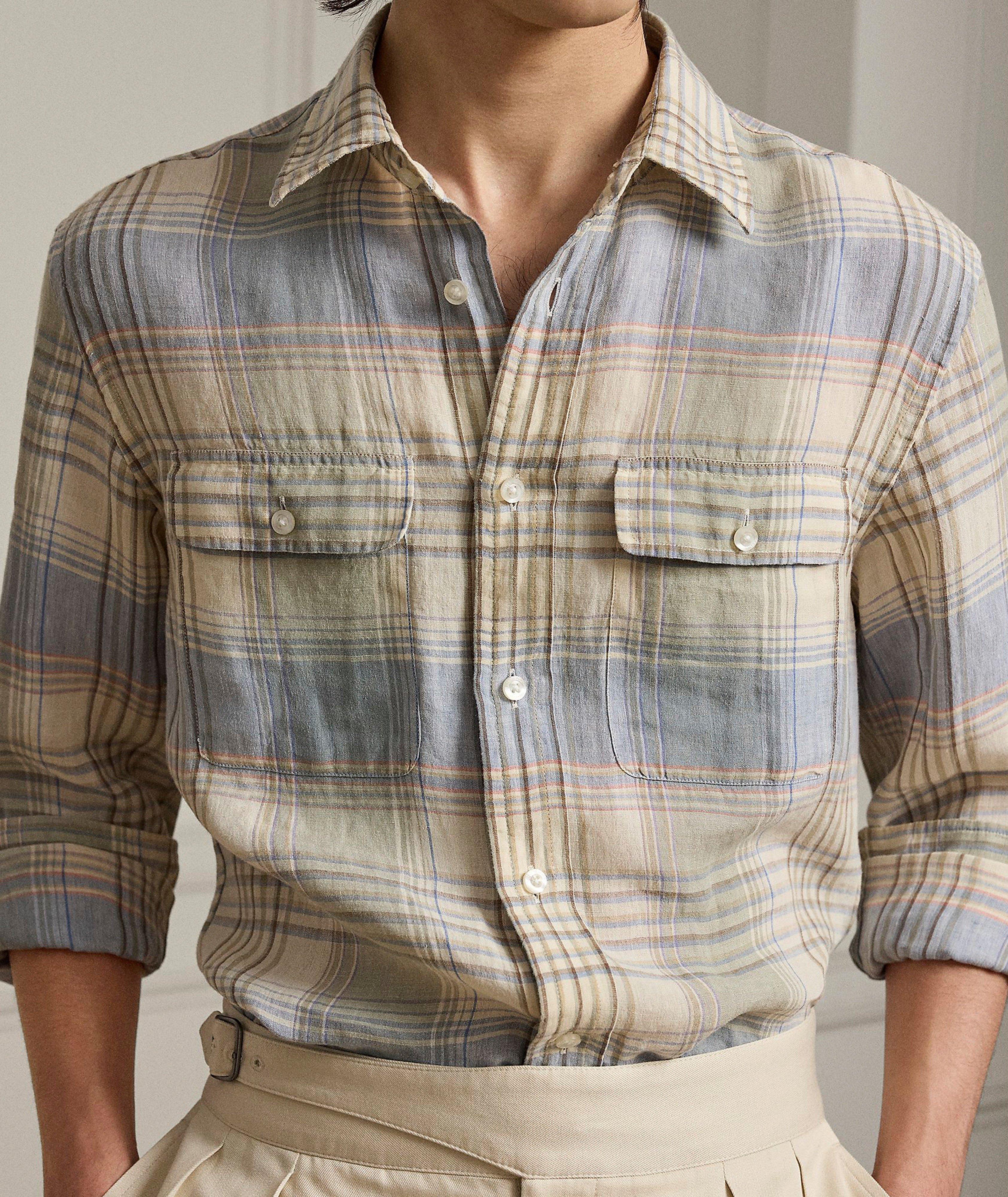 Plaid Linen Shirt image 3