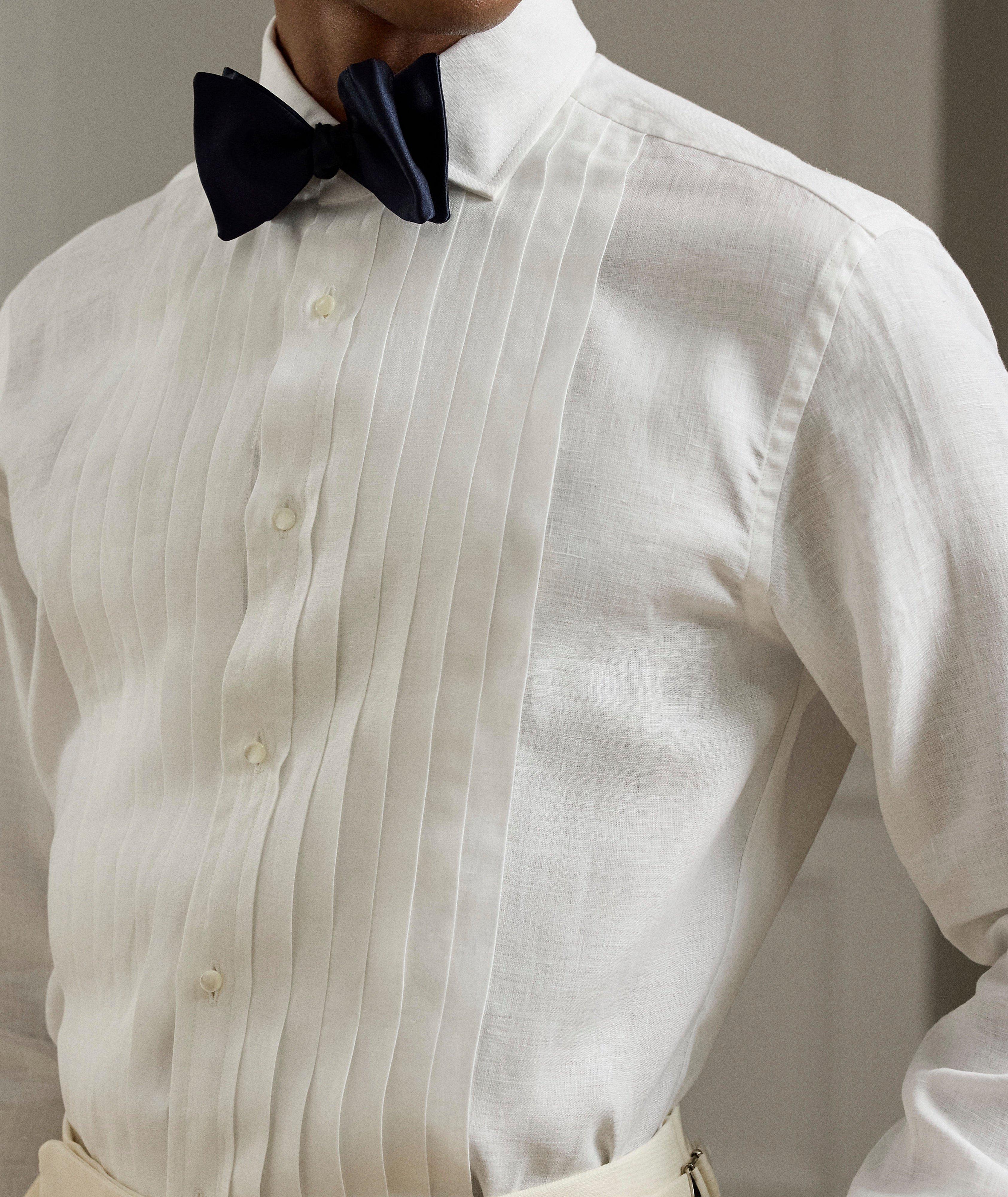 French Cuff Linen Tuxedo Shirt image 3