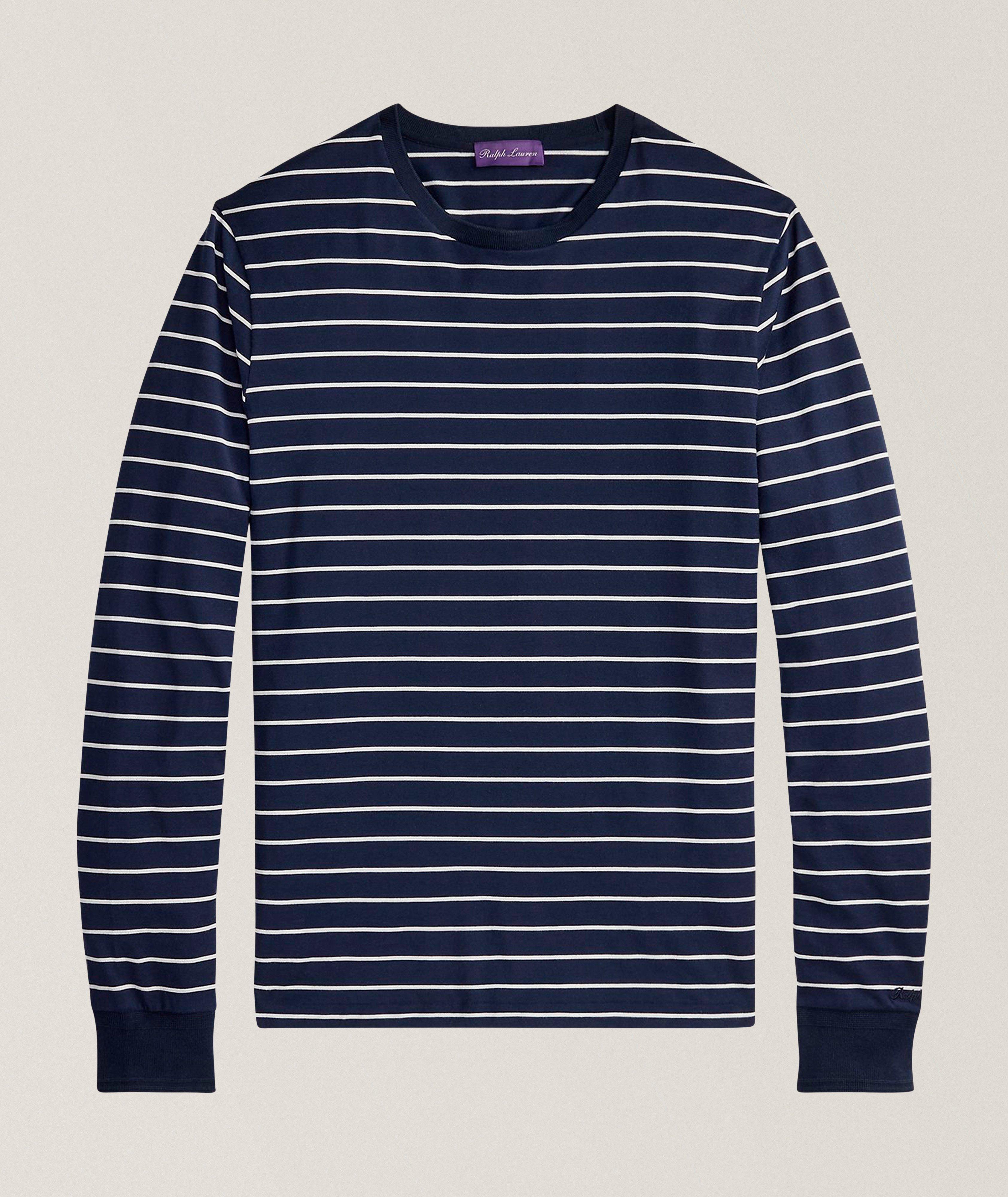 Lisle Striped Cotton T-Shirt  image 0
