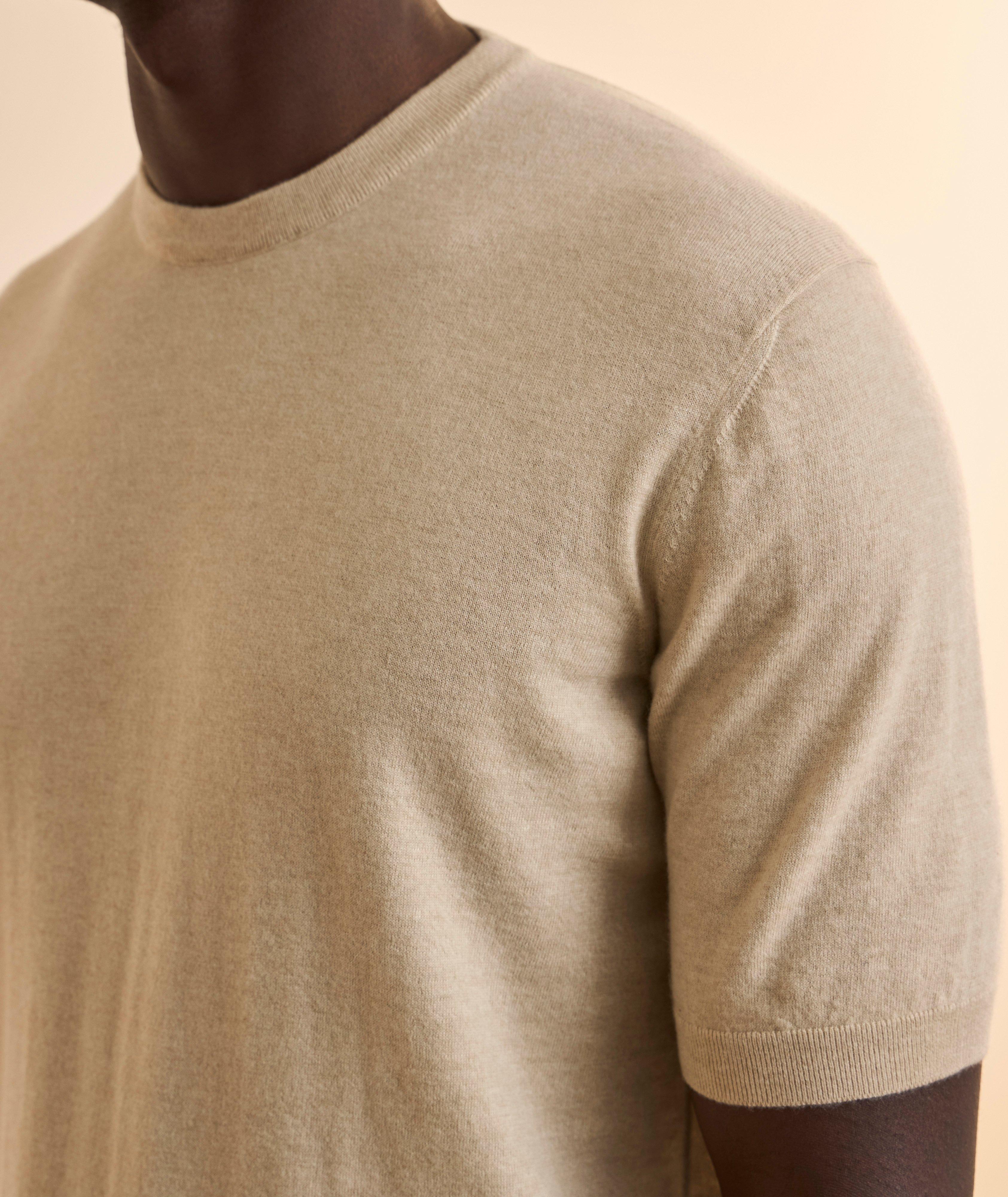 T-shirt maille jersey cachemire image 3