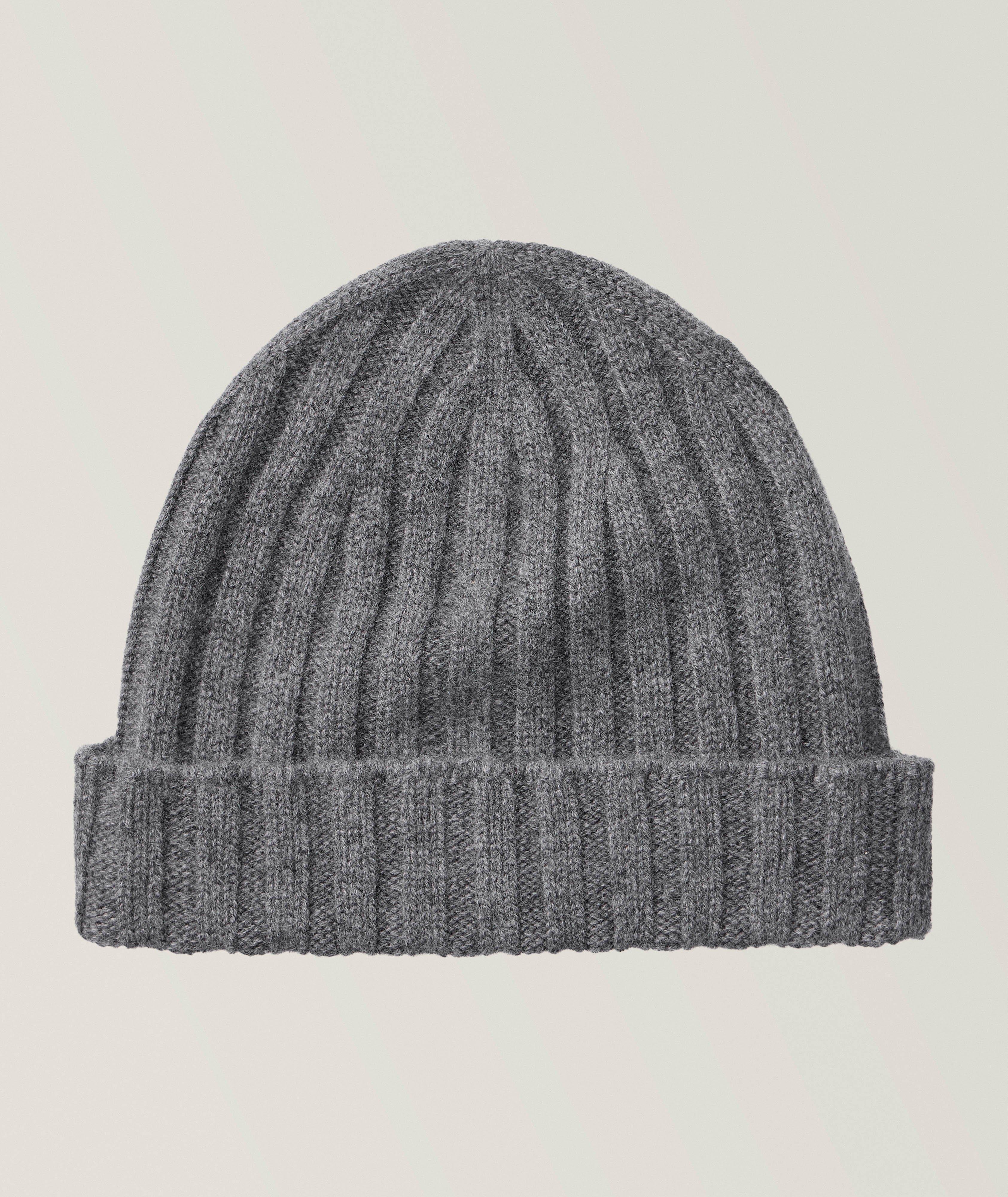 HAROLD CHARC RIB 3x3 CASHMERE TOQUE image 0