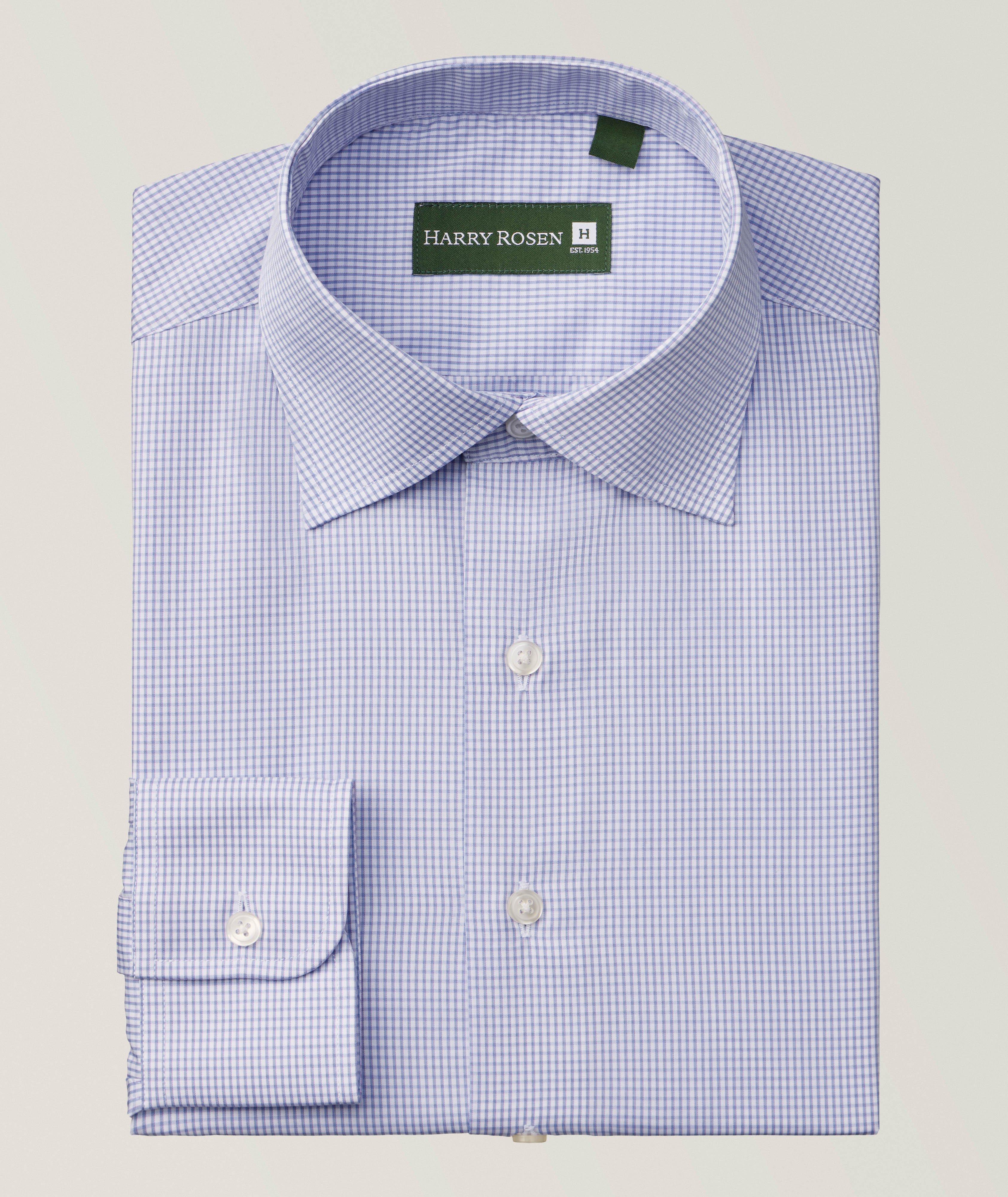 Harry Rosen 1954 Natural Stretch Mini-Check Dress Shirt