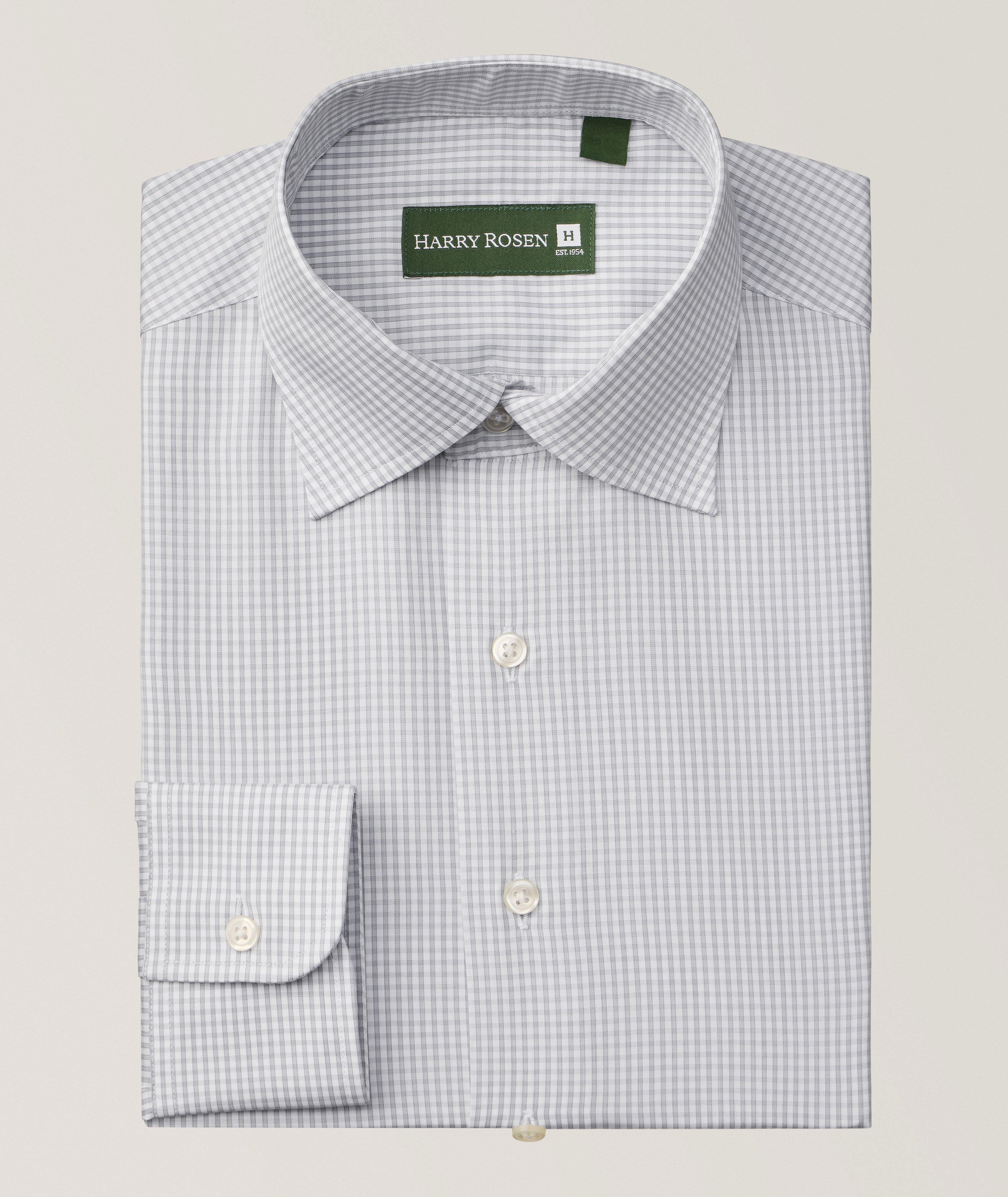 Harry Rosen 1954 Chemise habillée micro-carreaux extensible naturel