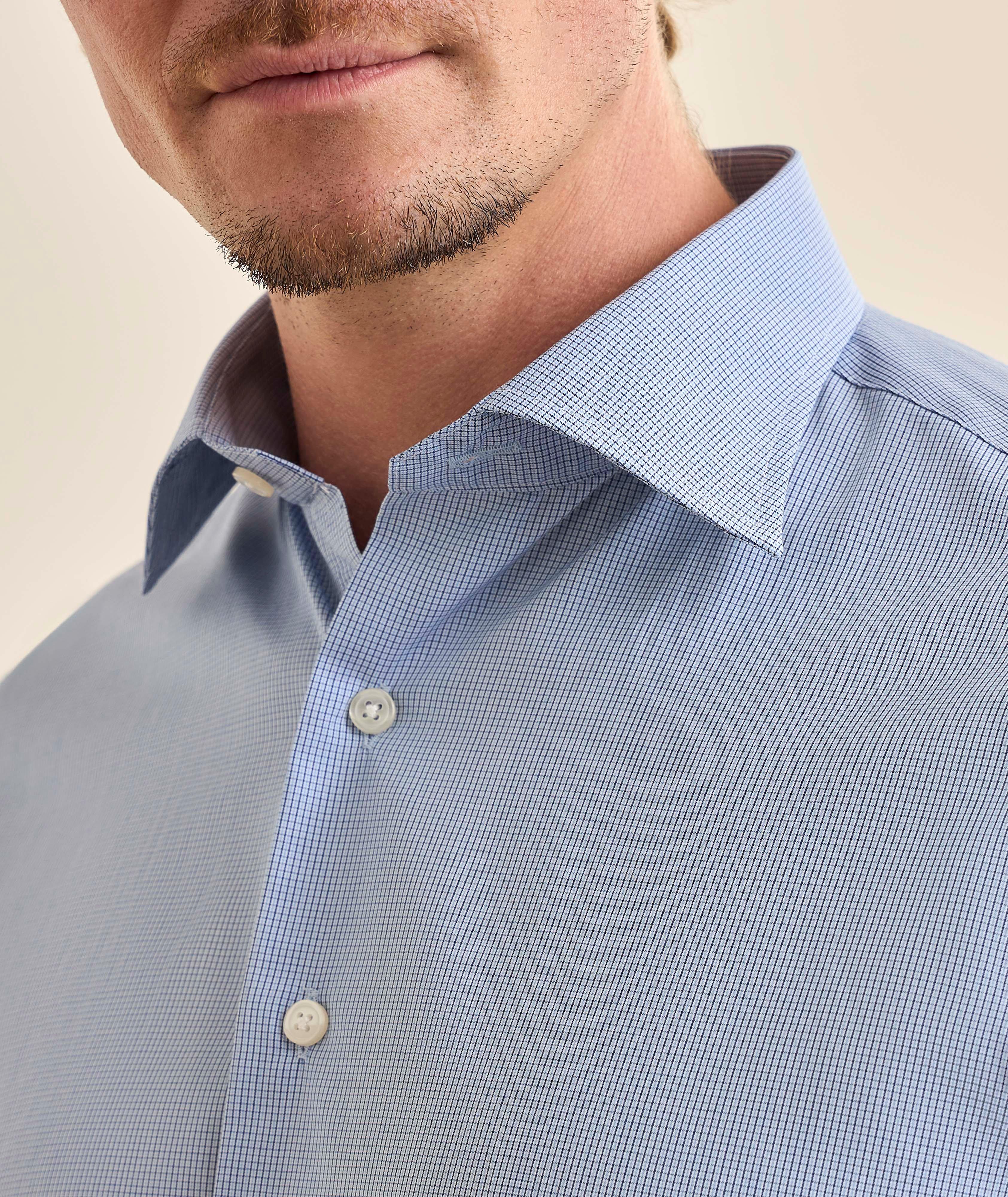 Chemise habillée mini-carreaux extensible naturel image 3