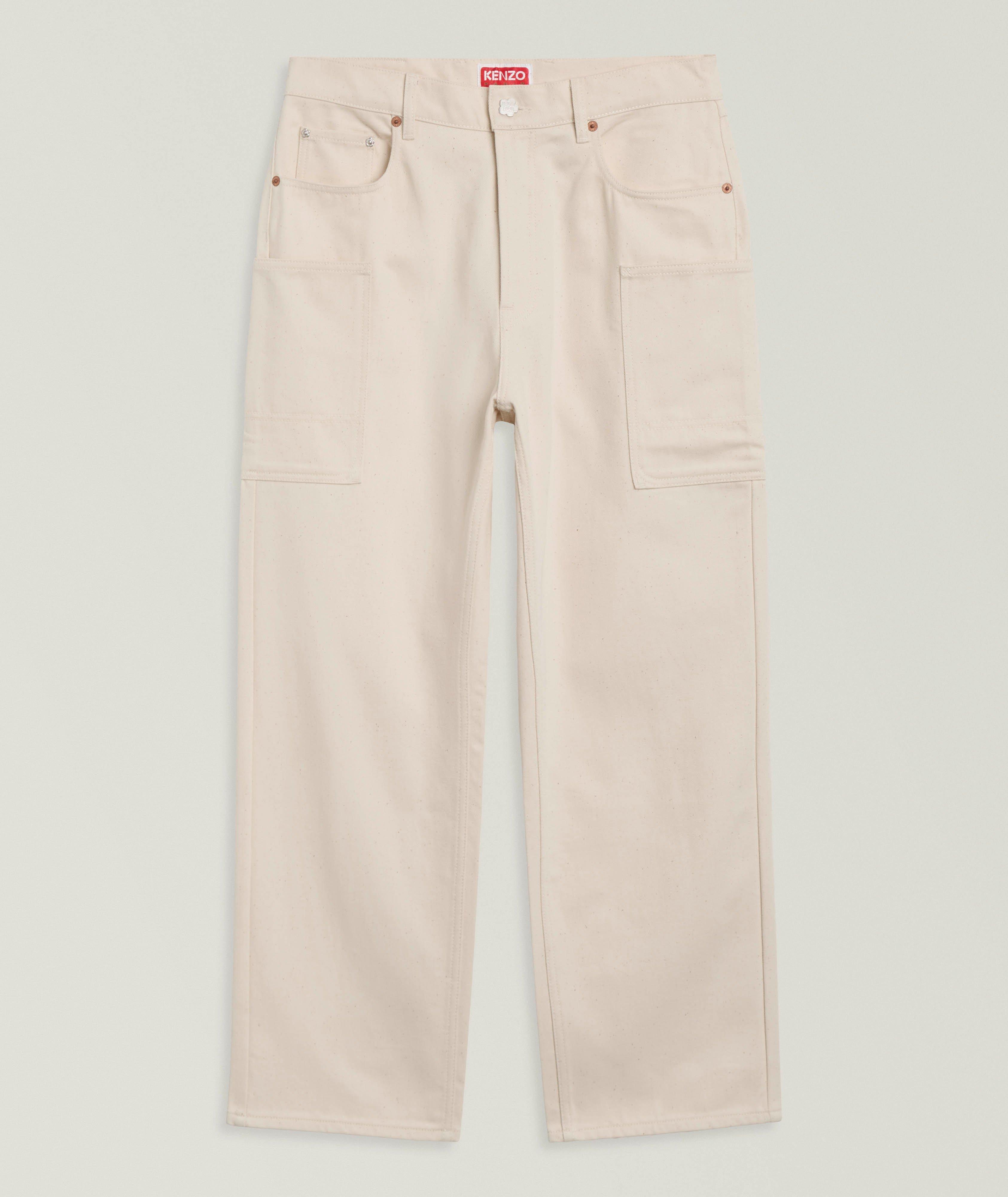Kenzo Wide-Leg Cotton Cargo Jeans