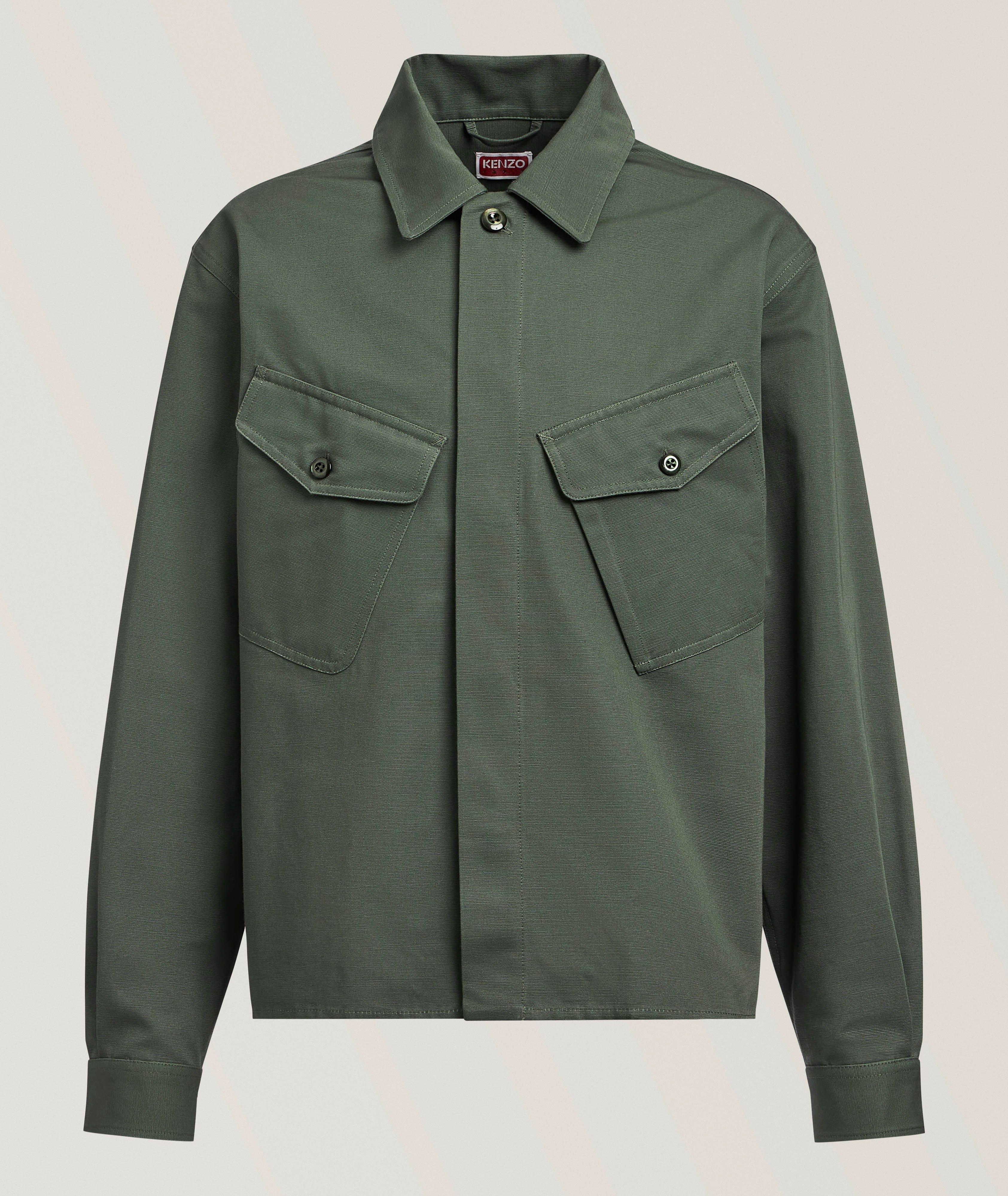 Asymmetric Pocket Cotton Overshirt image 0