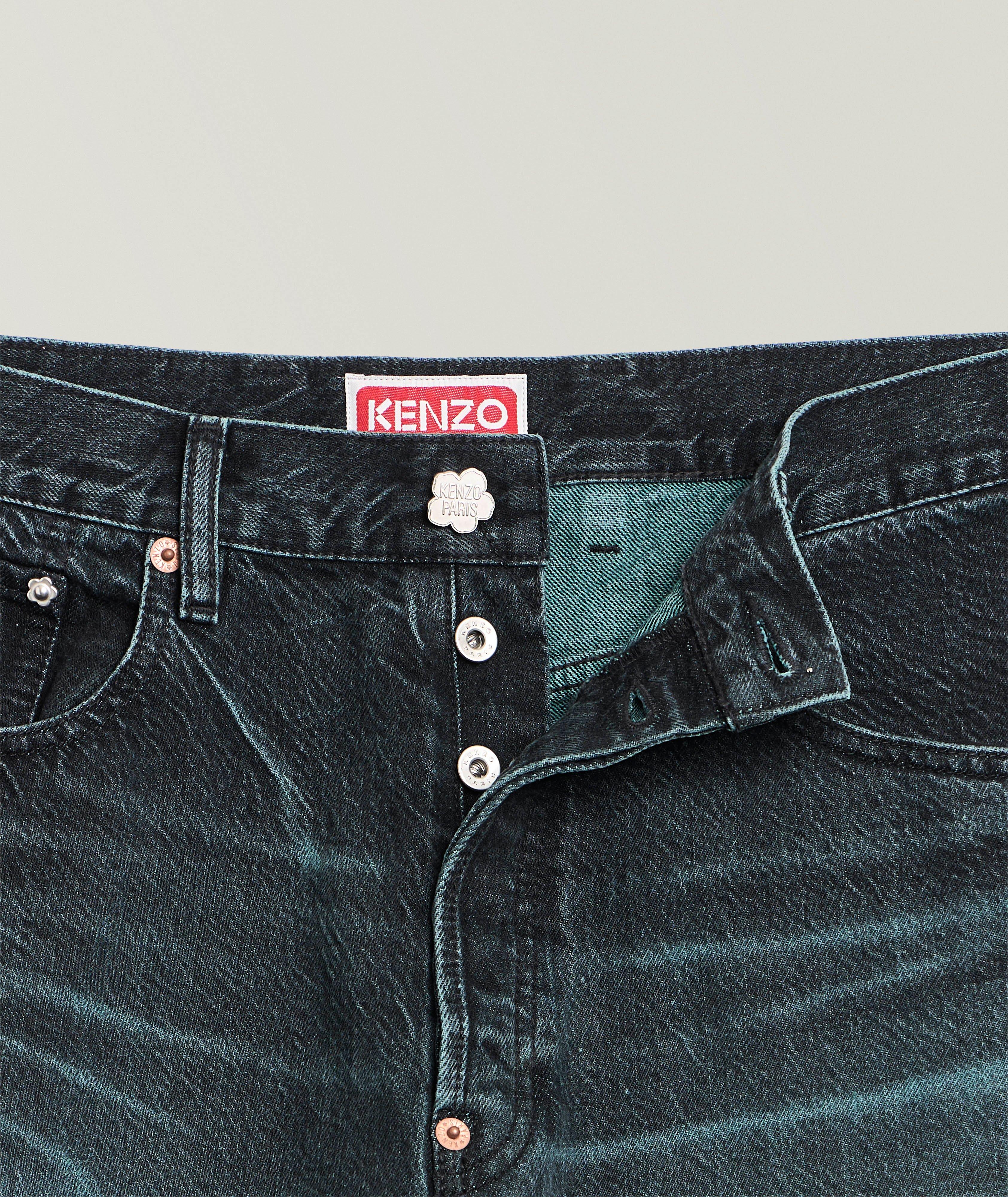 Overdyed Turn-Up Wide-Leg Jeans image 6