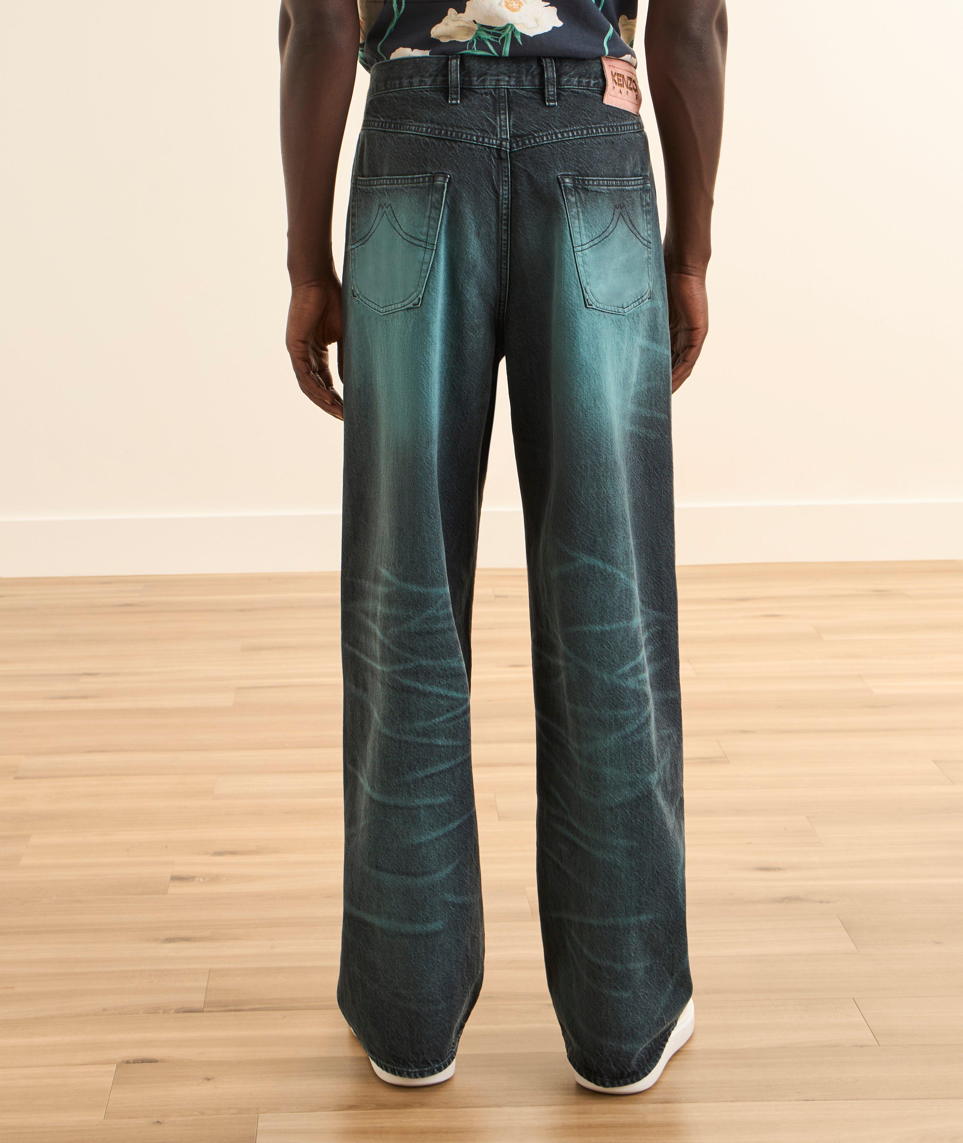 Overdyed Turn-Up Wide-Leg Jeans image 2