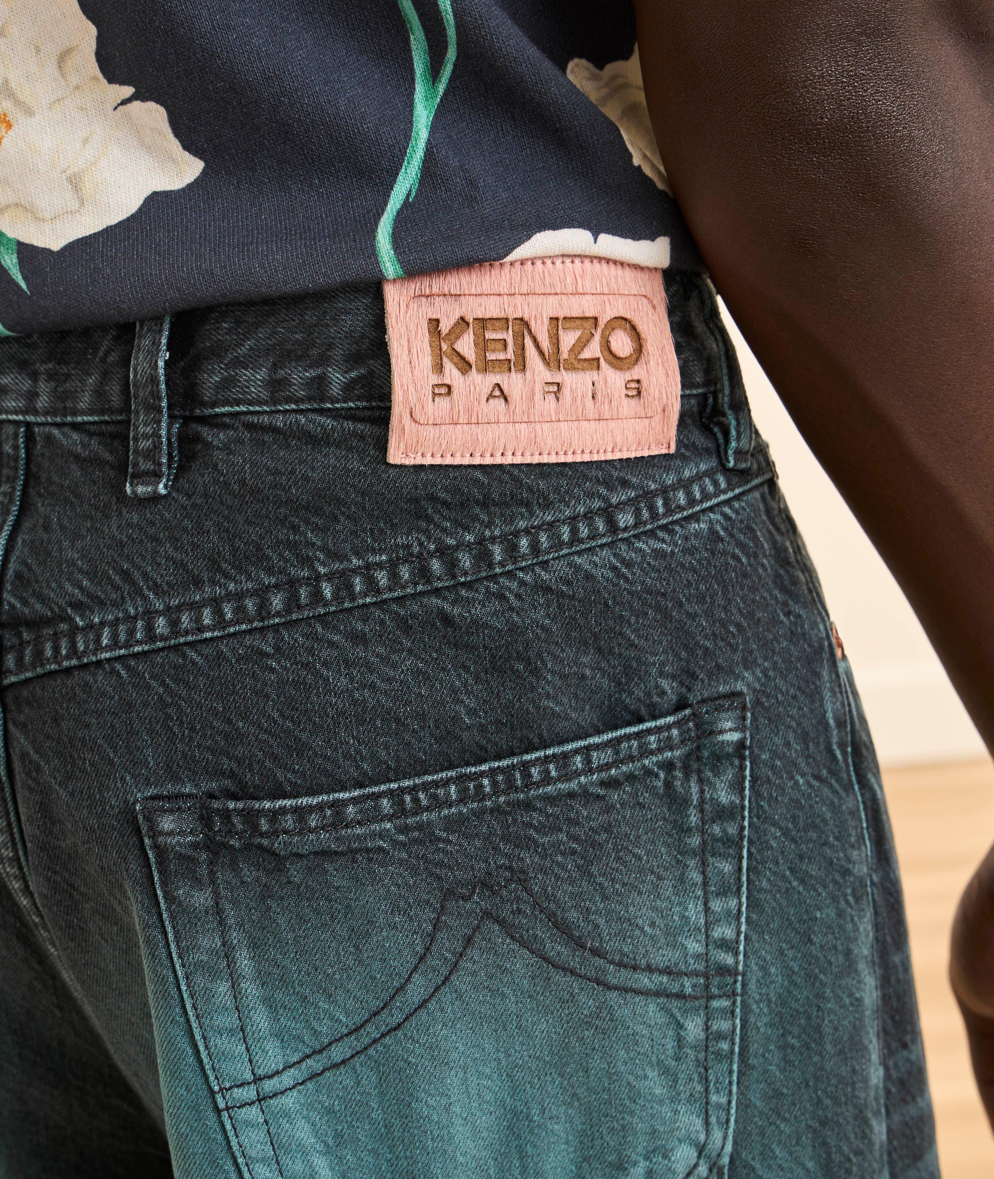 Overdyed Turn-Up Wide-Leg Jeans image 4