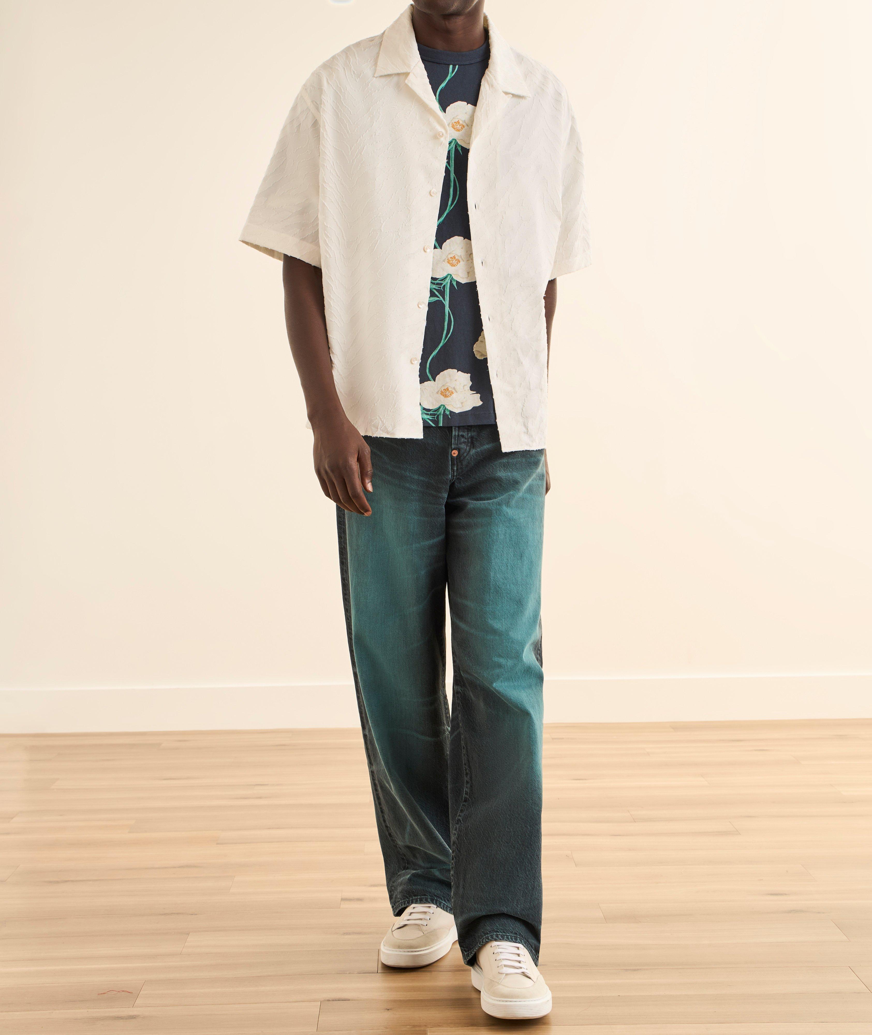 Overdyed Turn-Up Wide-Leg Jeans image 5