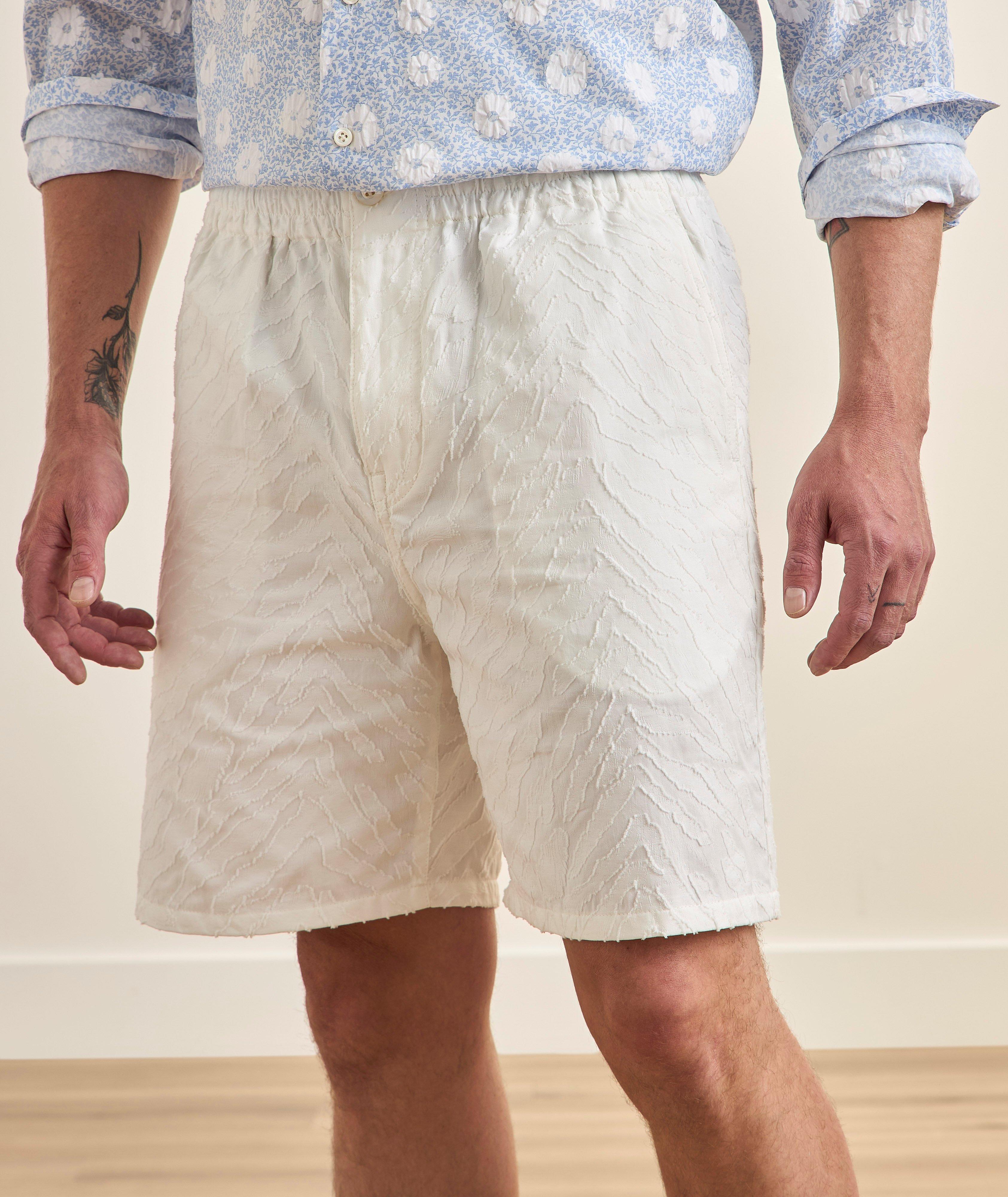 Tiger Jacquard Cotton Shorts image 1