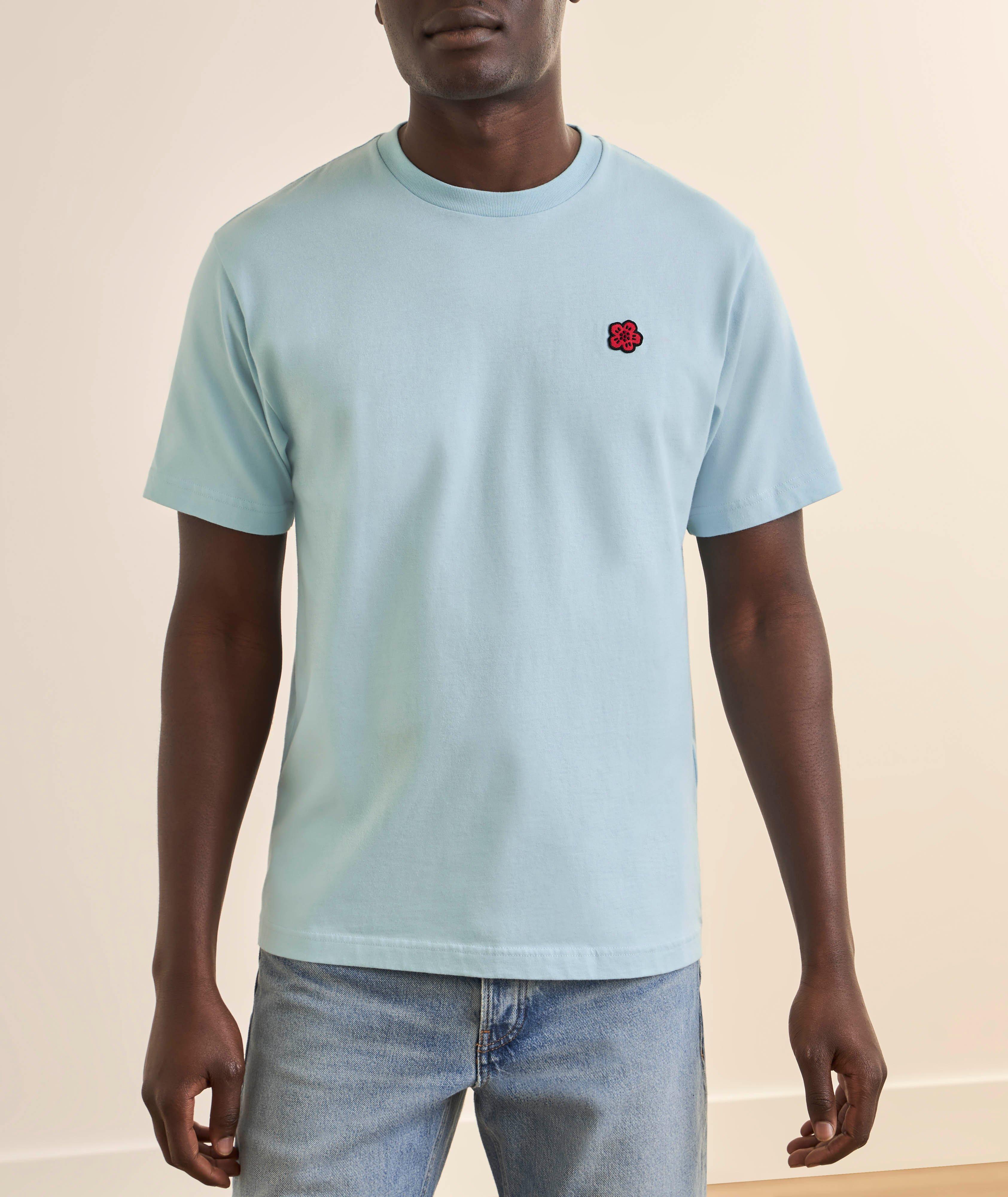 Embroidered Boke Flower Cotton T-Shirt image 1