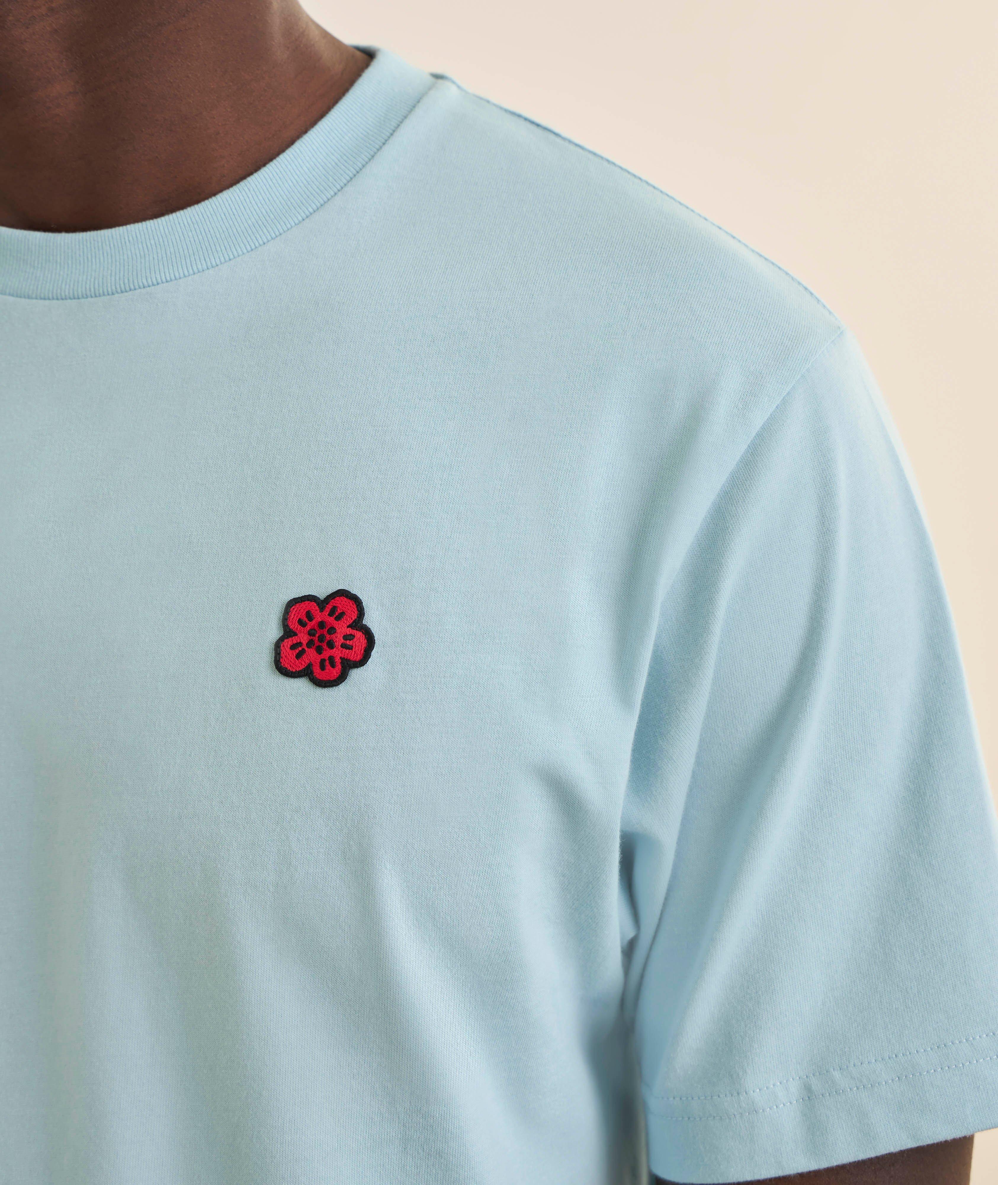 Embroidered Boke Flower Cotton T-Shirt image 3