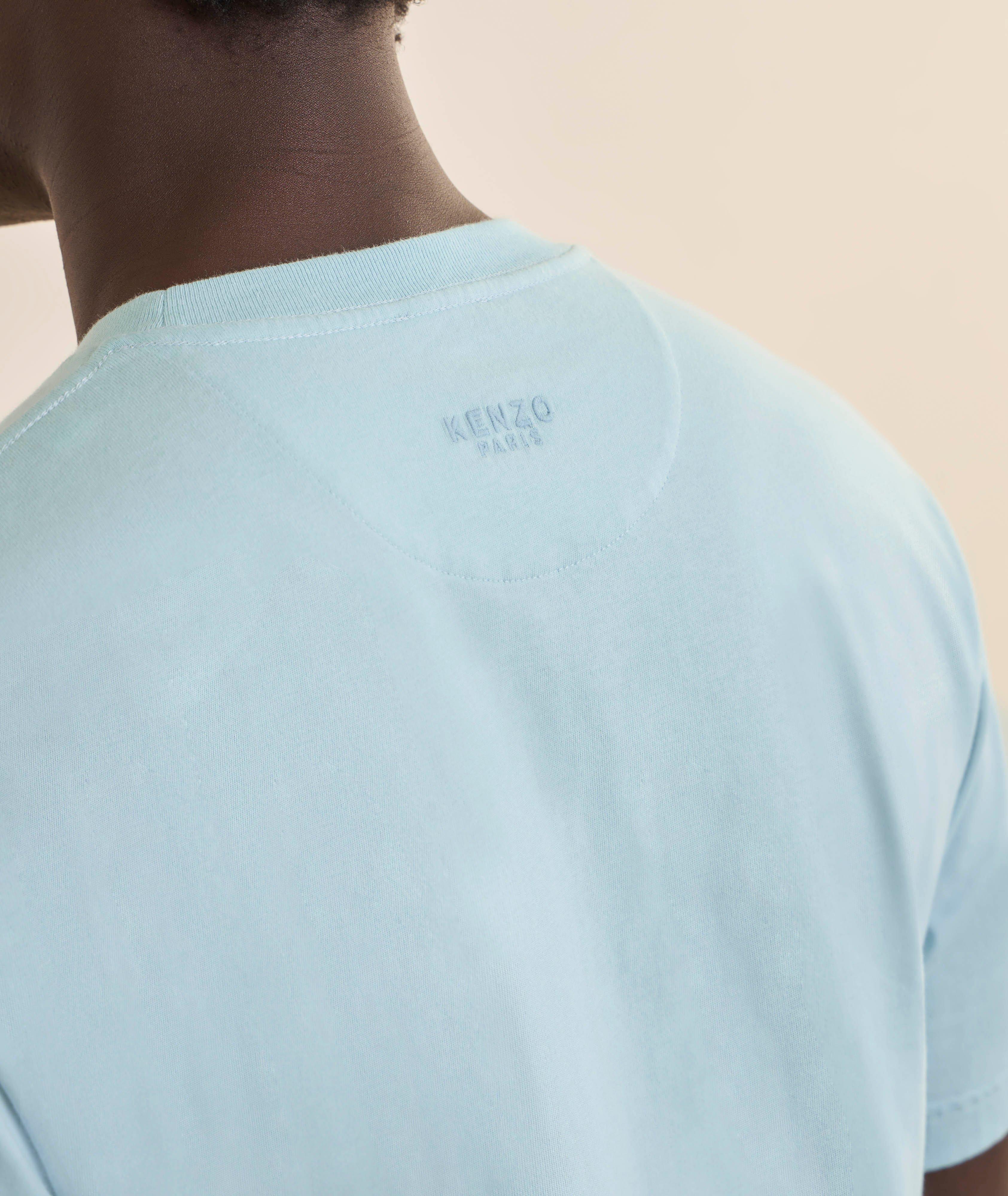 Embroidered Boke Flower Cotton T-Shirt image 4