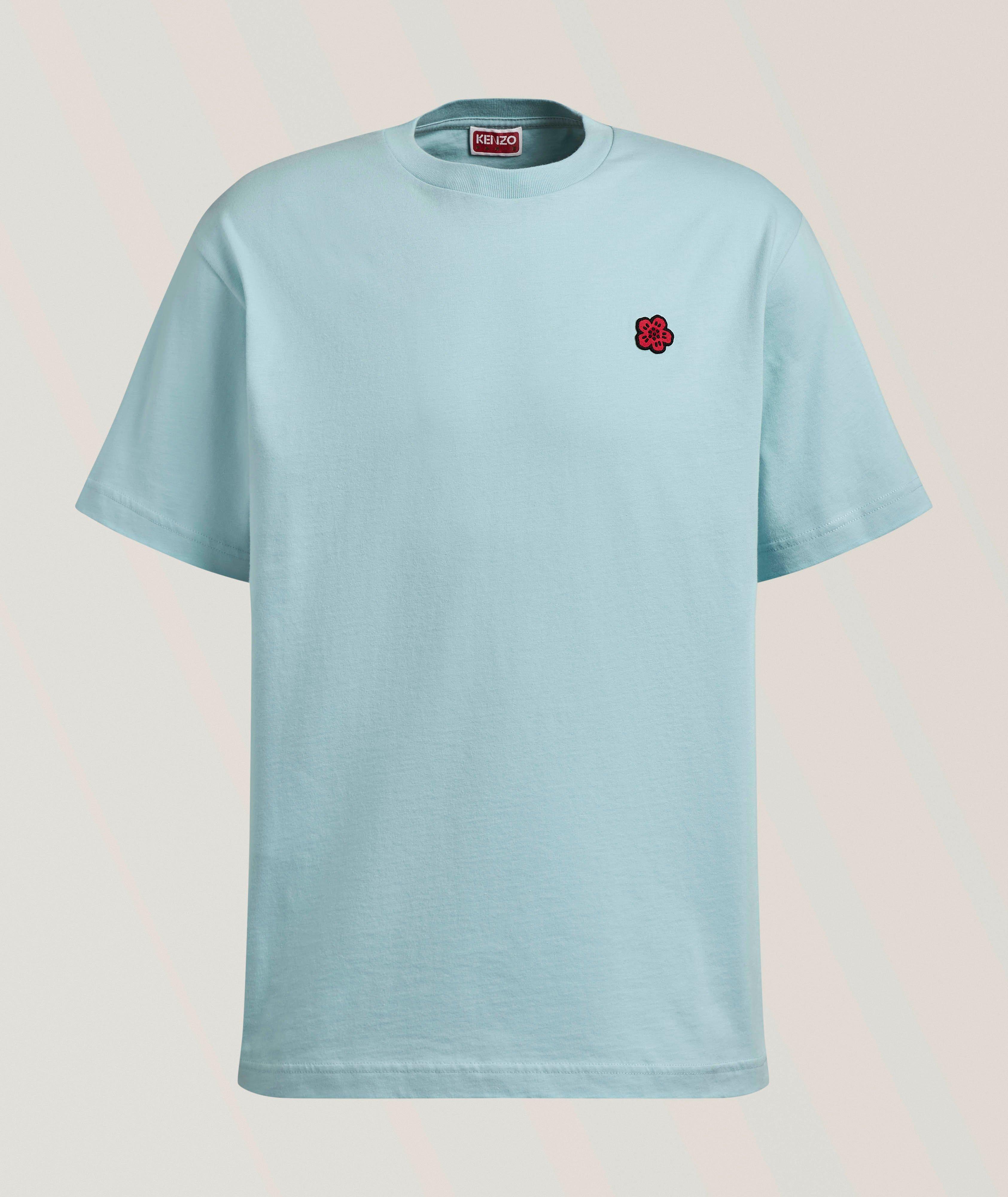 Embroidered Boke Flower Cotton T-Shirt image 0