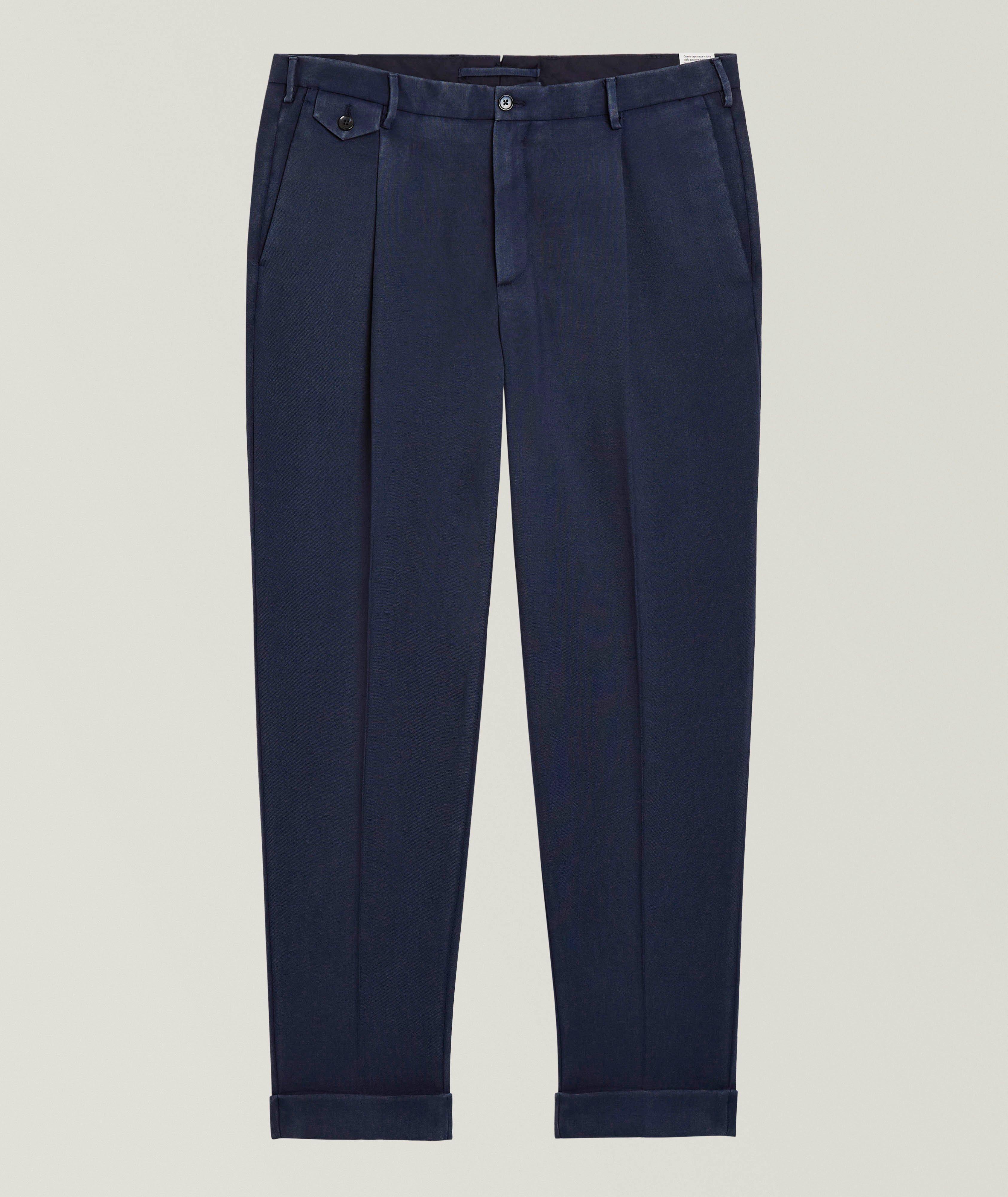 L.B.M. 1911 Pantalon laine fuselé teint en pièce