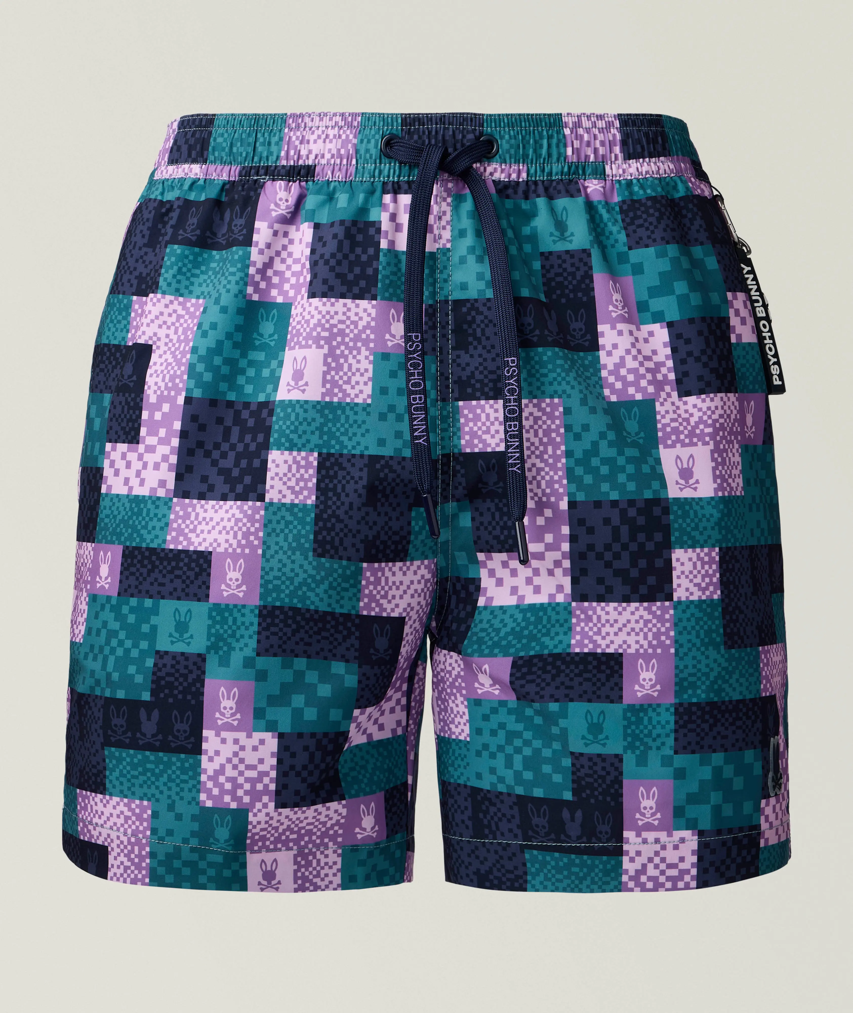 Psycho Bunny Square Logo-Print Swim Shorts