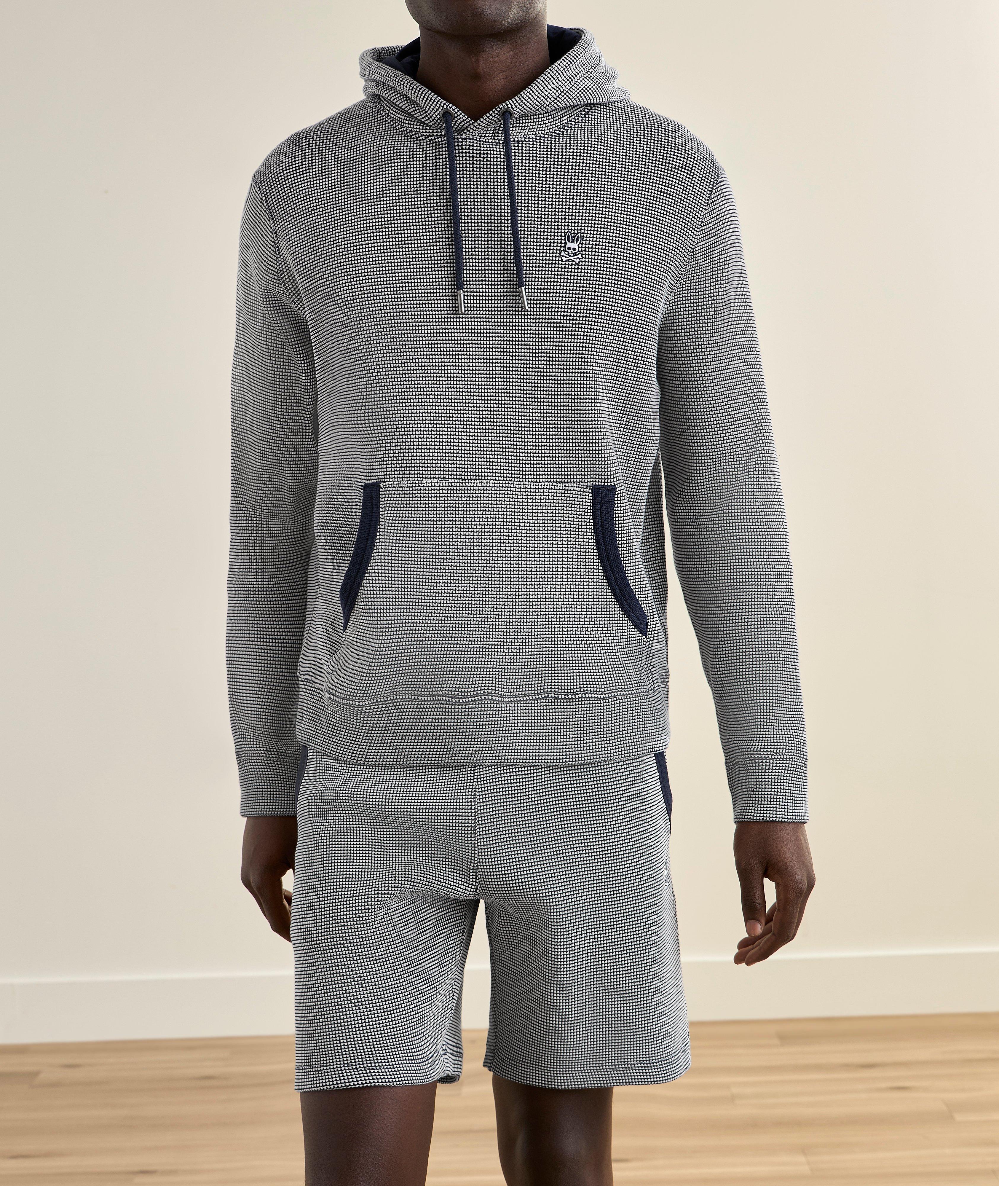 Logo Waffle-Knit Hooded Sweater image 1