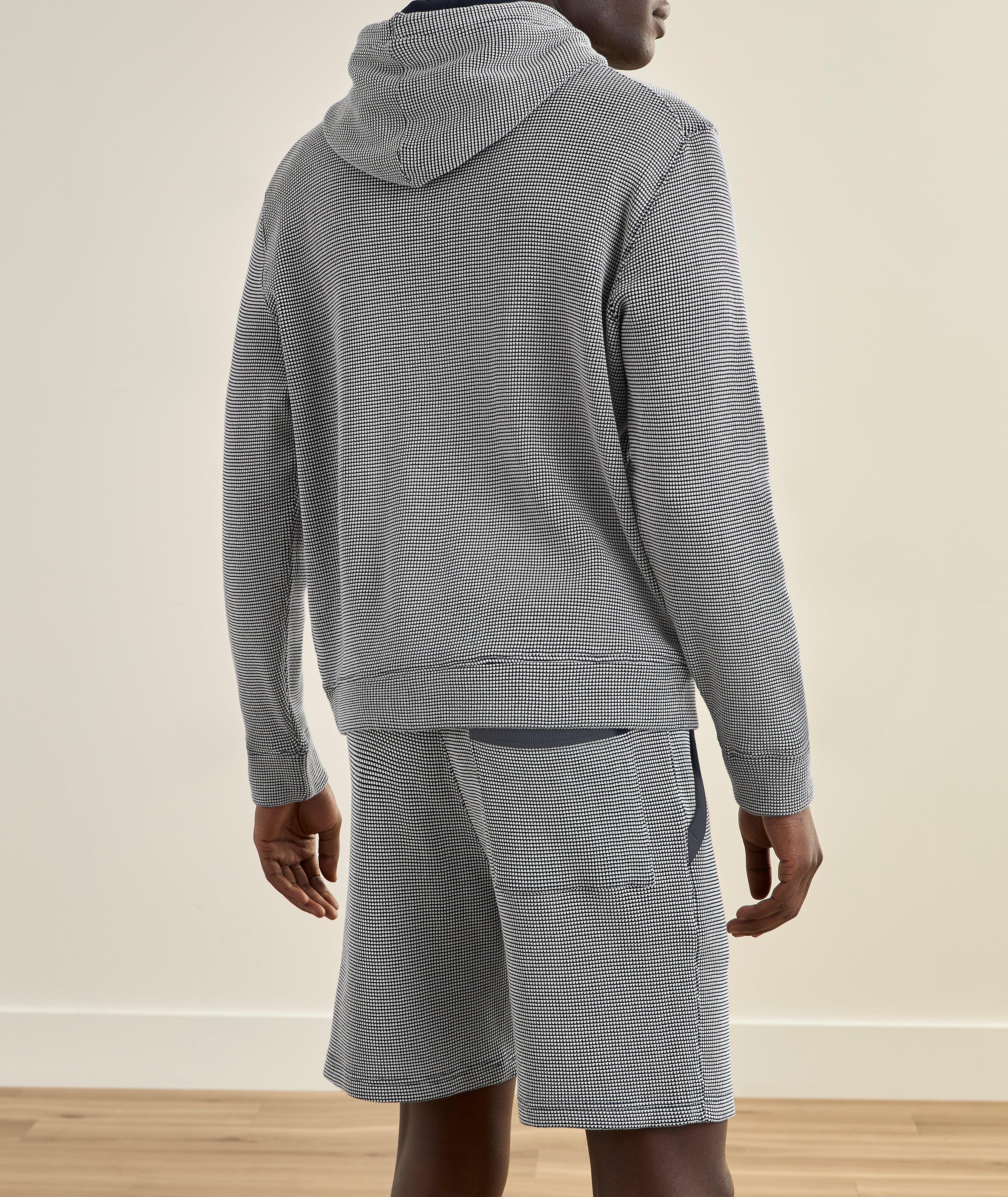 Logo Waffle-Knit Hooded Sweater image 2