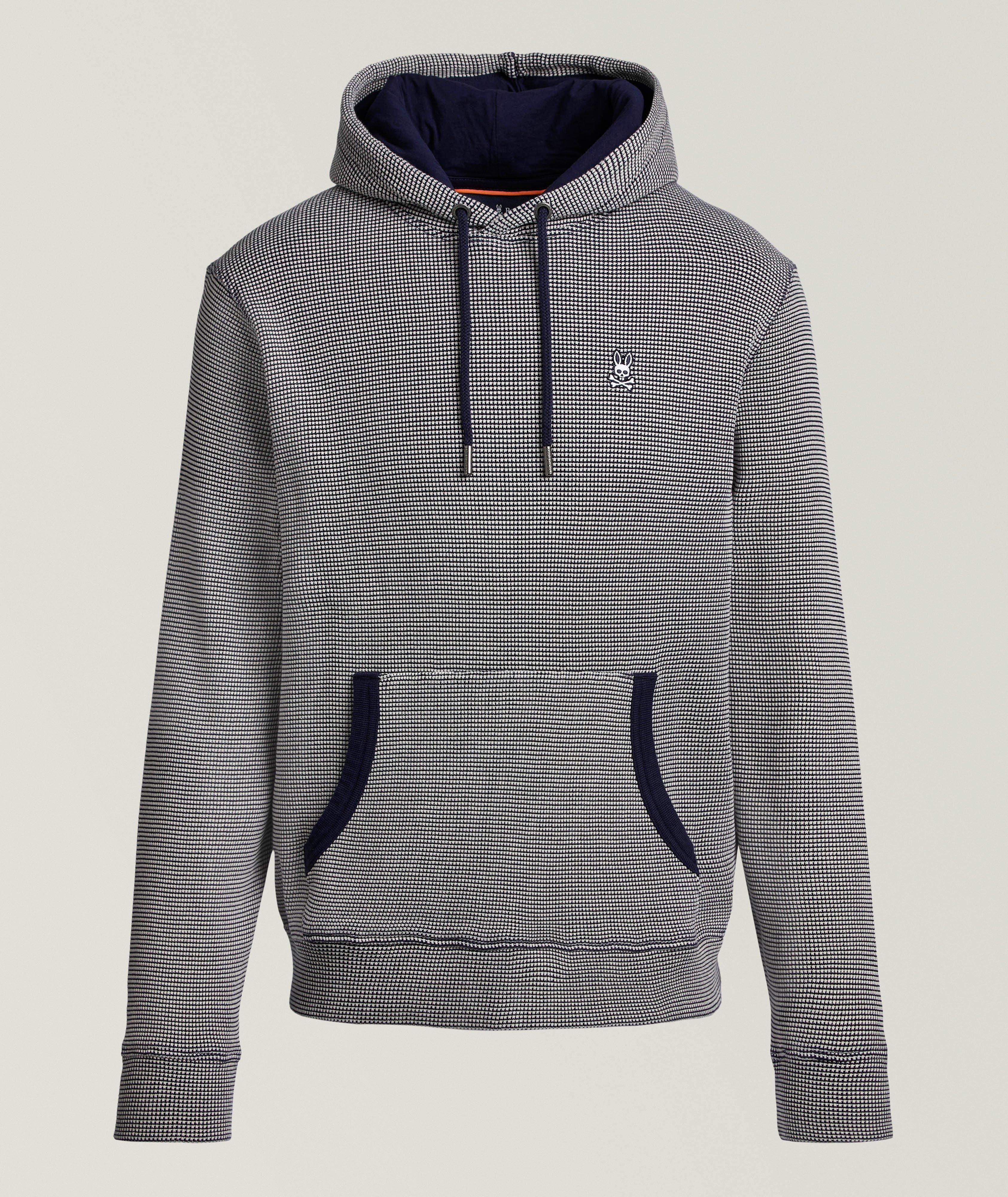 Logo Waffle-Knit Hooded Sweater image 0