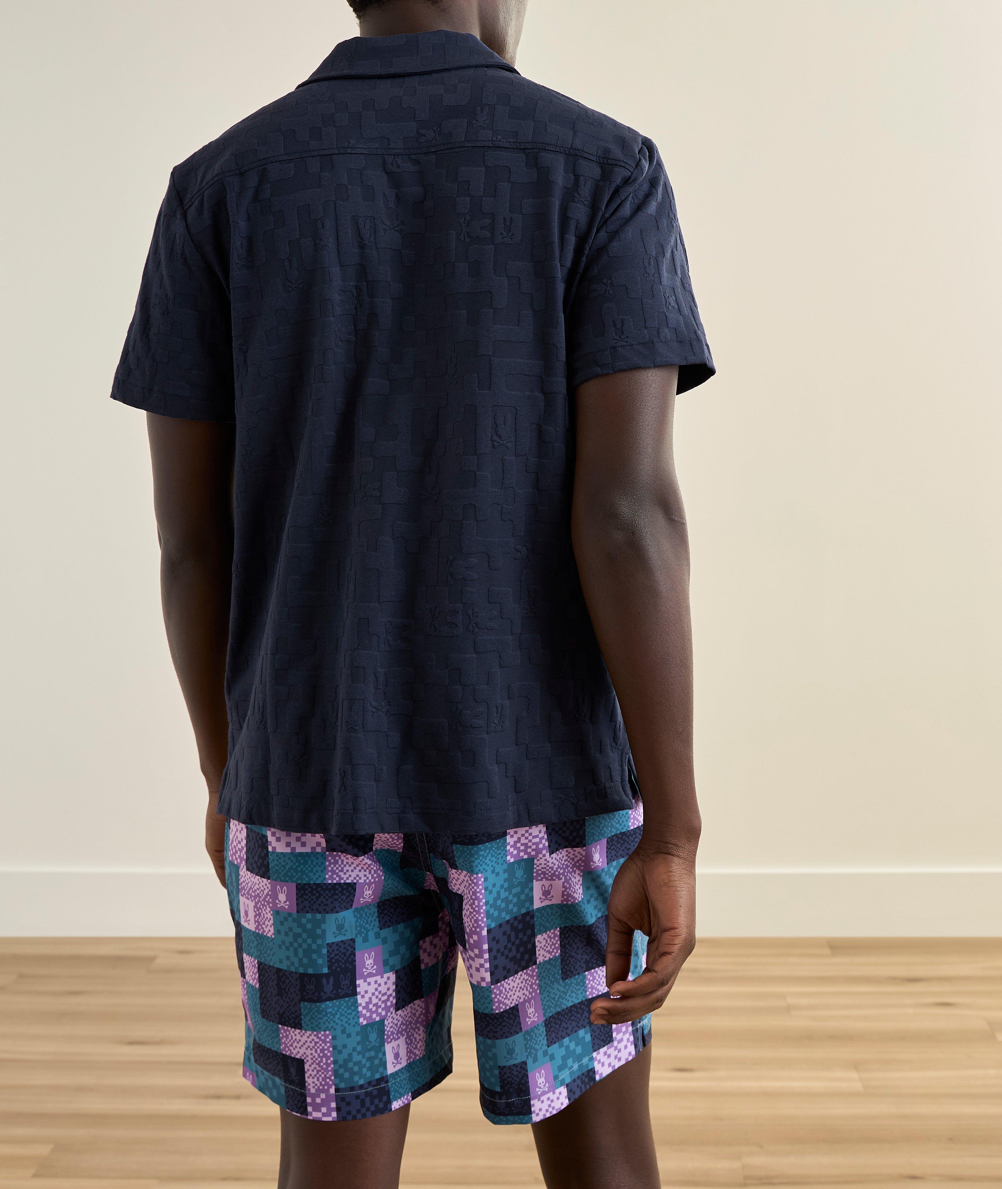 Jacquard Cotton-Blend Camp Shirt image 2