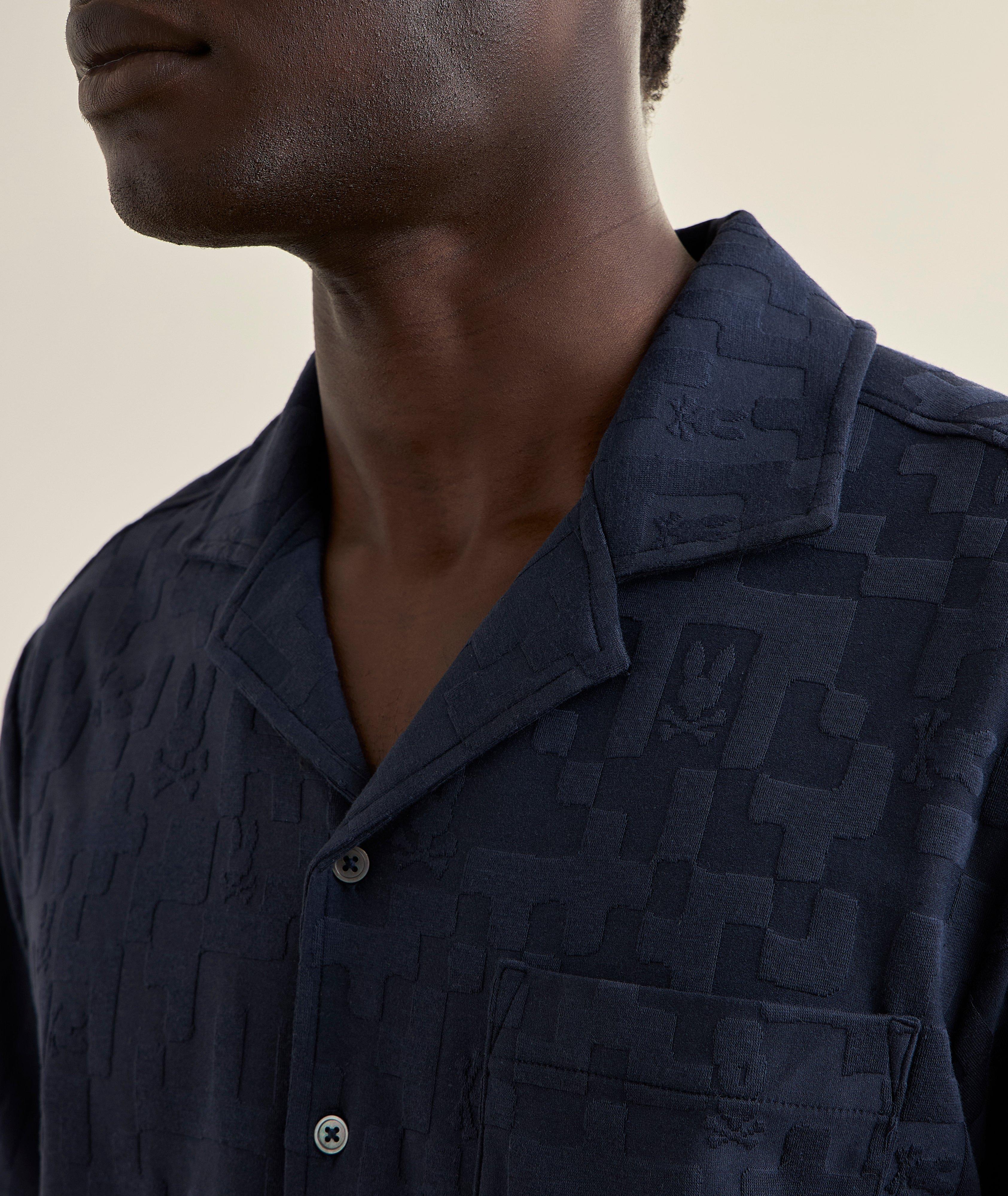 Jacquard Cotton-Blend Camp Shirt image 3