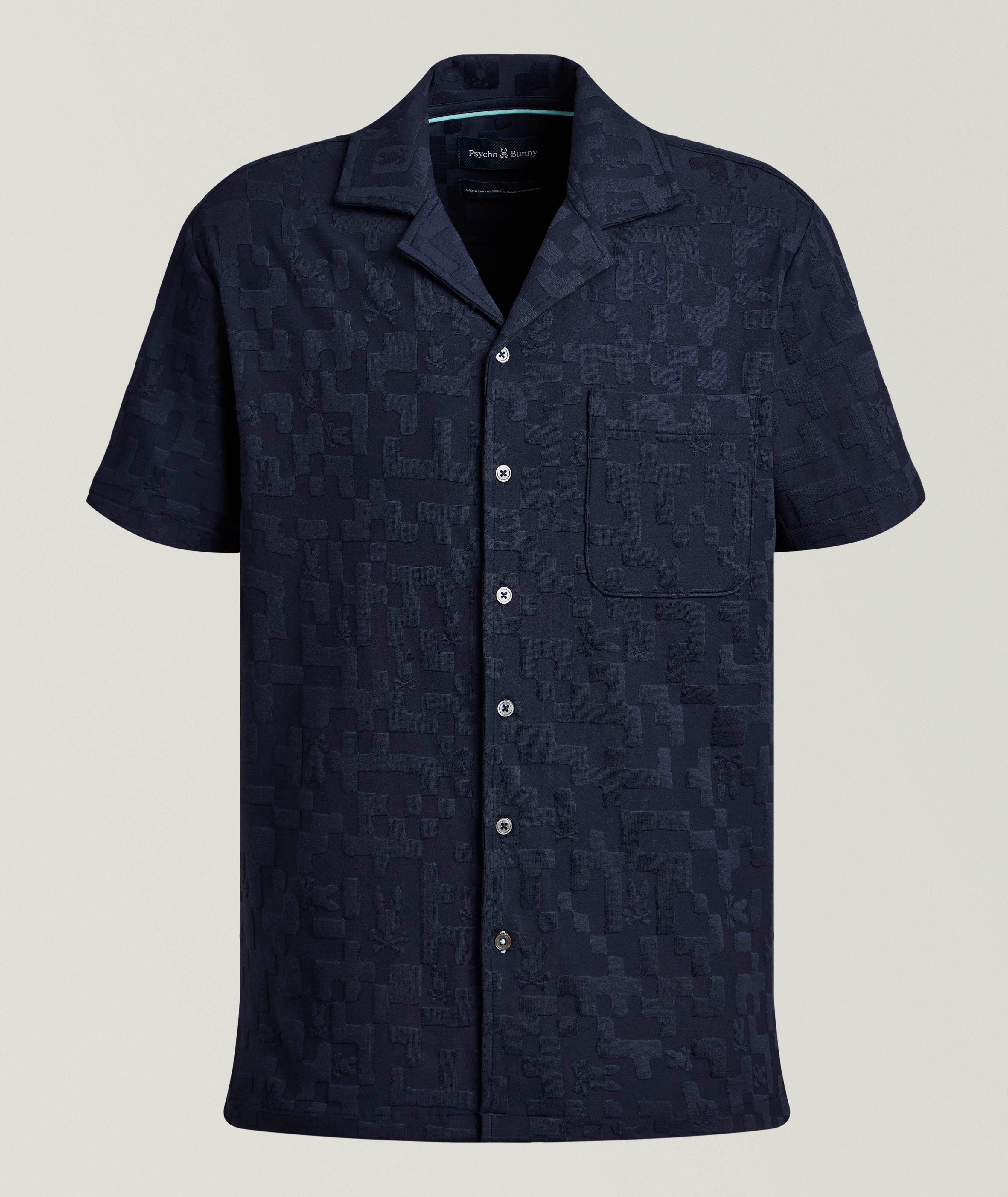 Jacquard Cotton-Blend Camp Shirt image 0