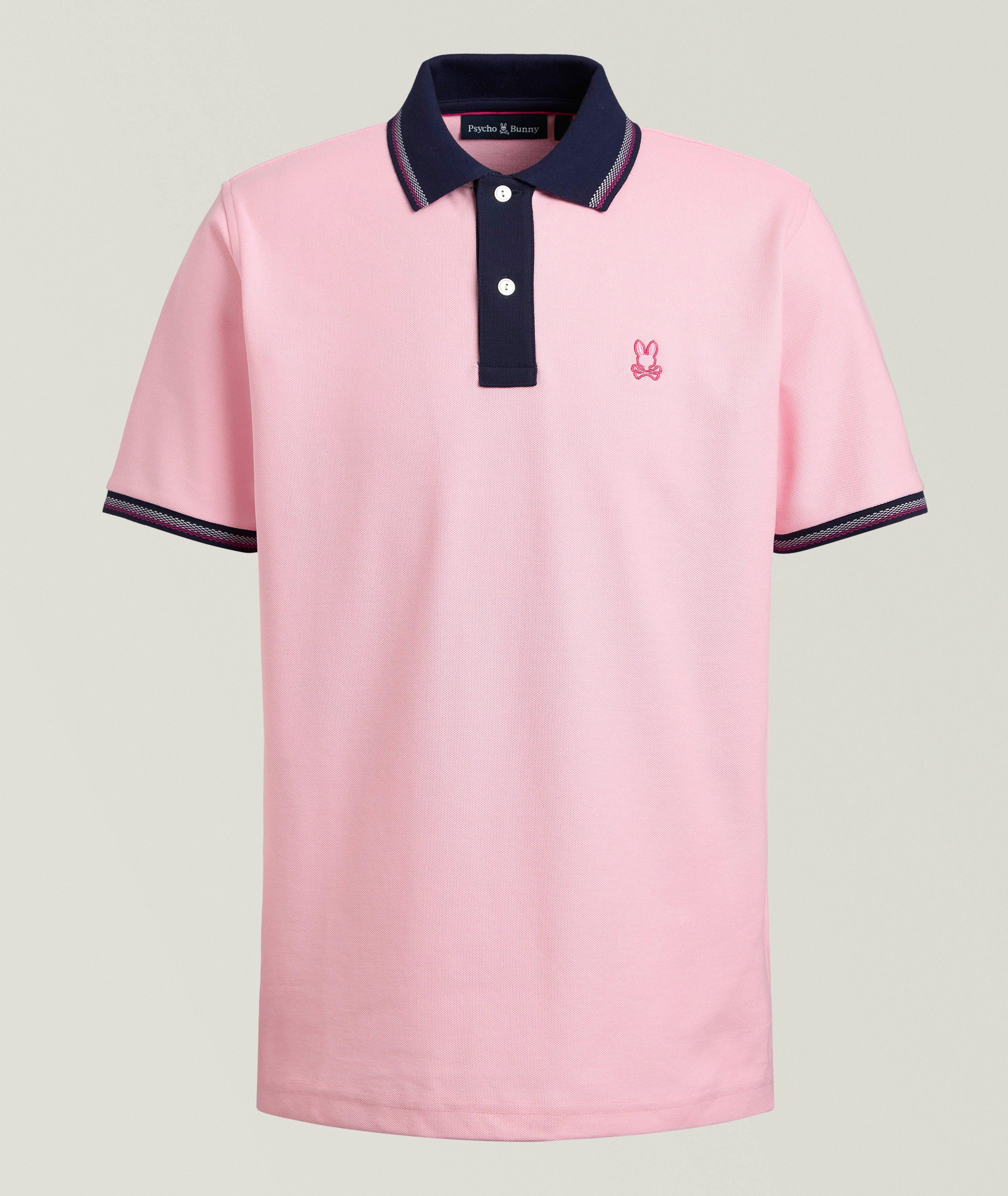 Psycho Bunny Intarsia-Trim Pima Cotton Piqué Polo