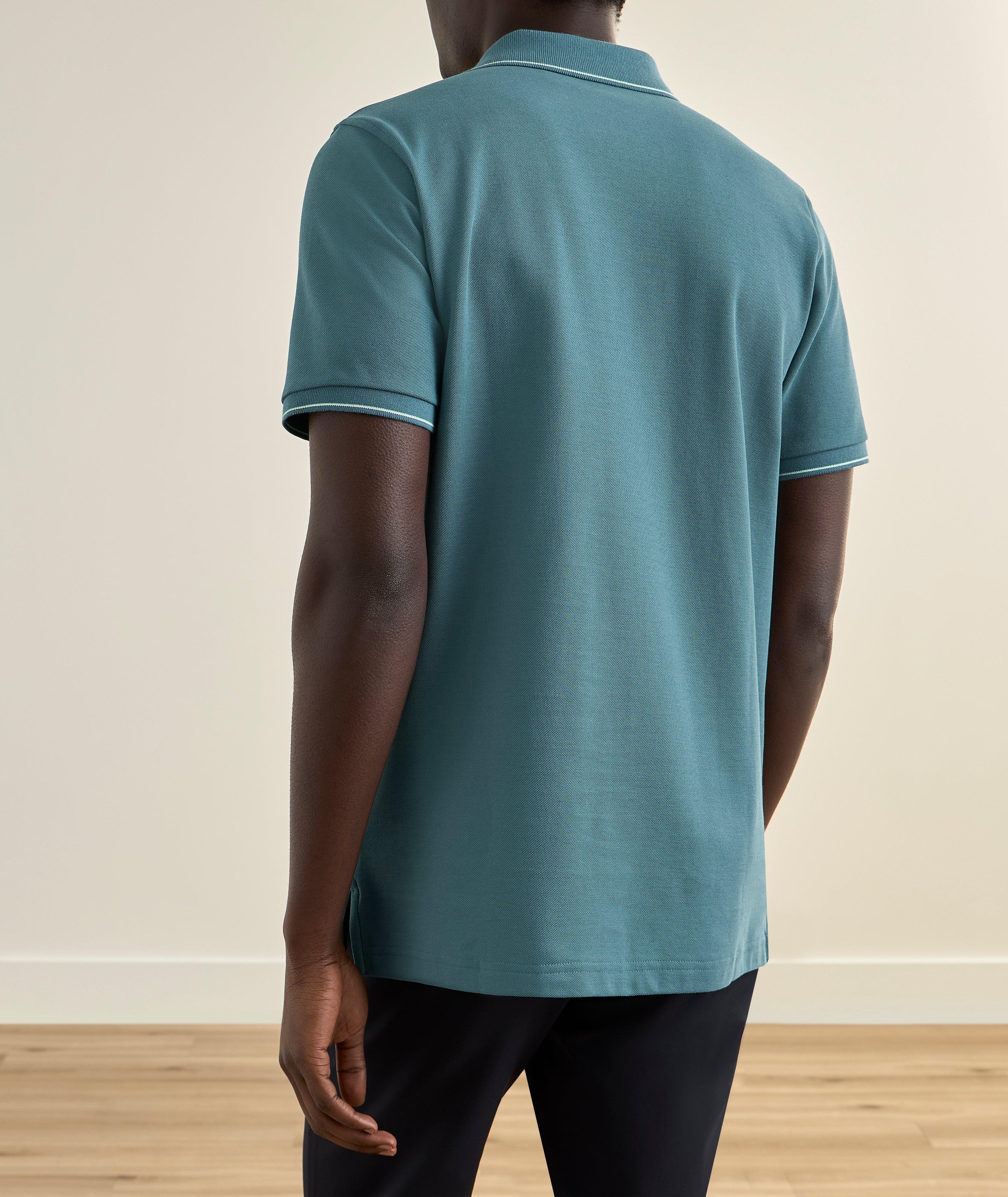Striped-Trim Pima Cotton Piqué Polo image 2