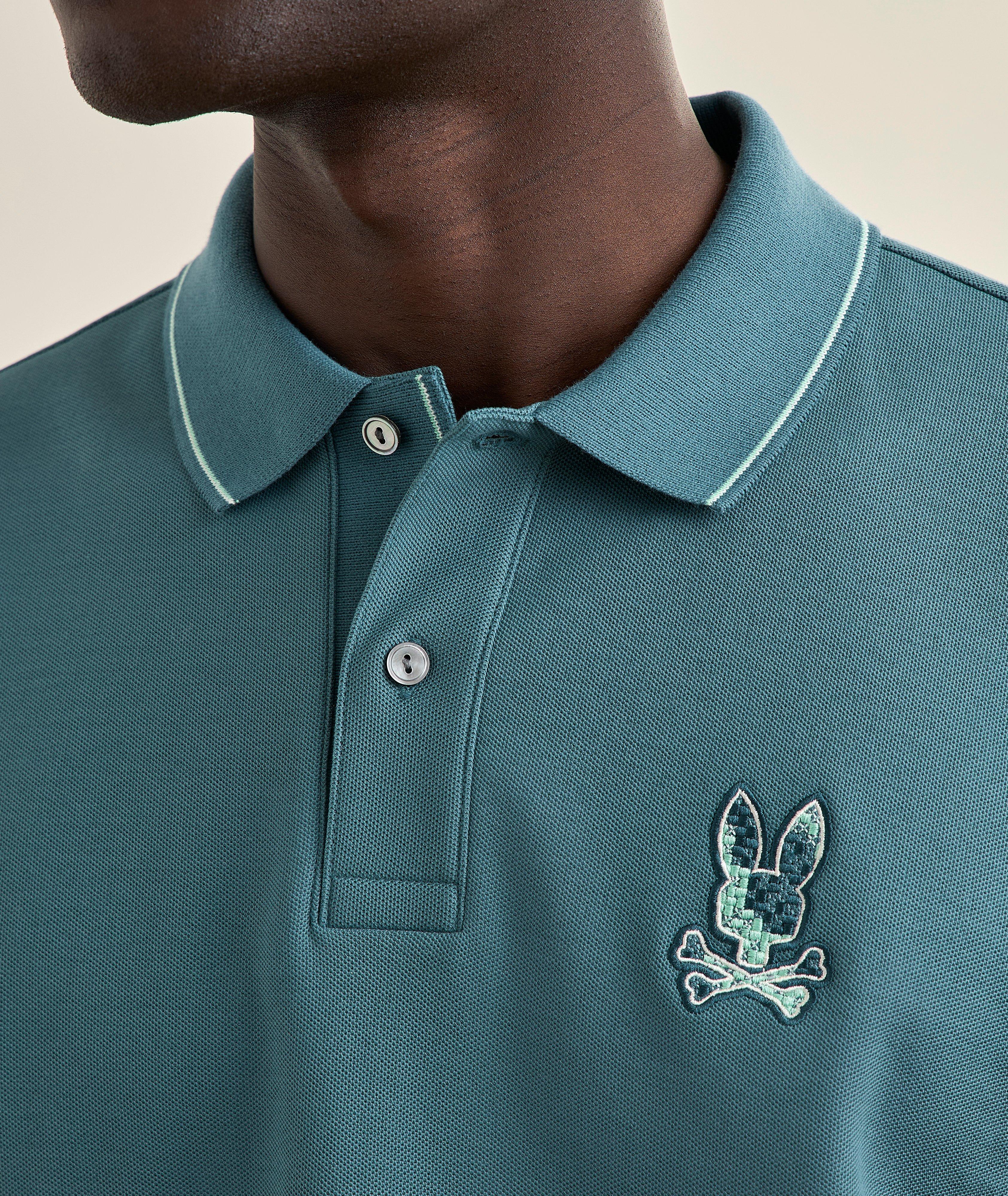 Striped-Trim Pima Cotton Piqué Polo image 3