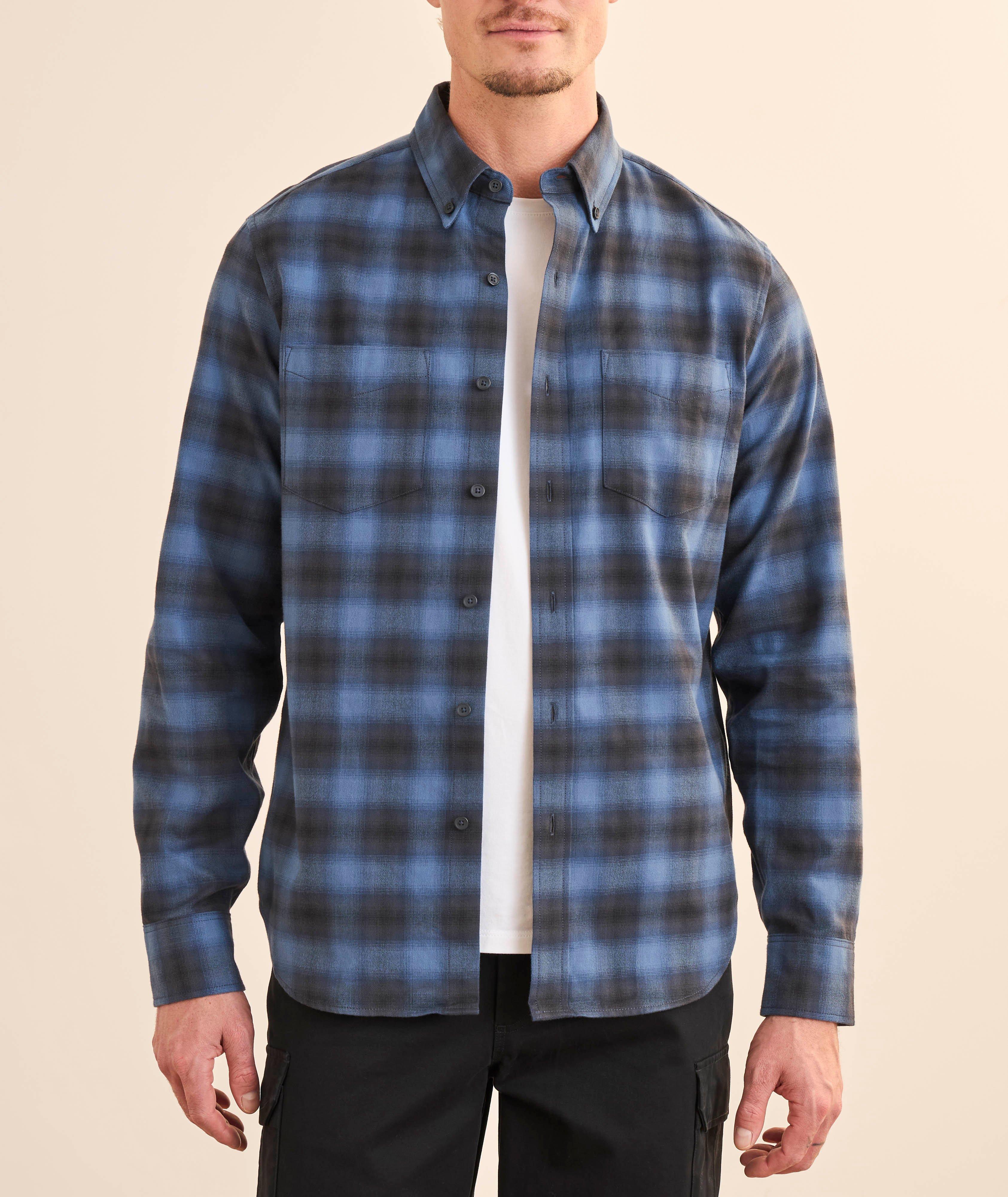 Chemise coton à carreaux ombrés  image 1